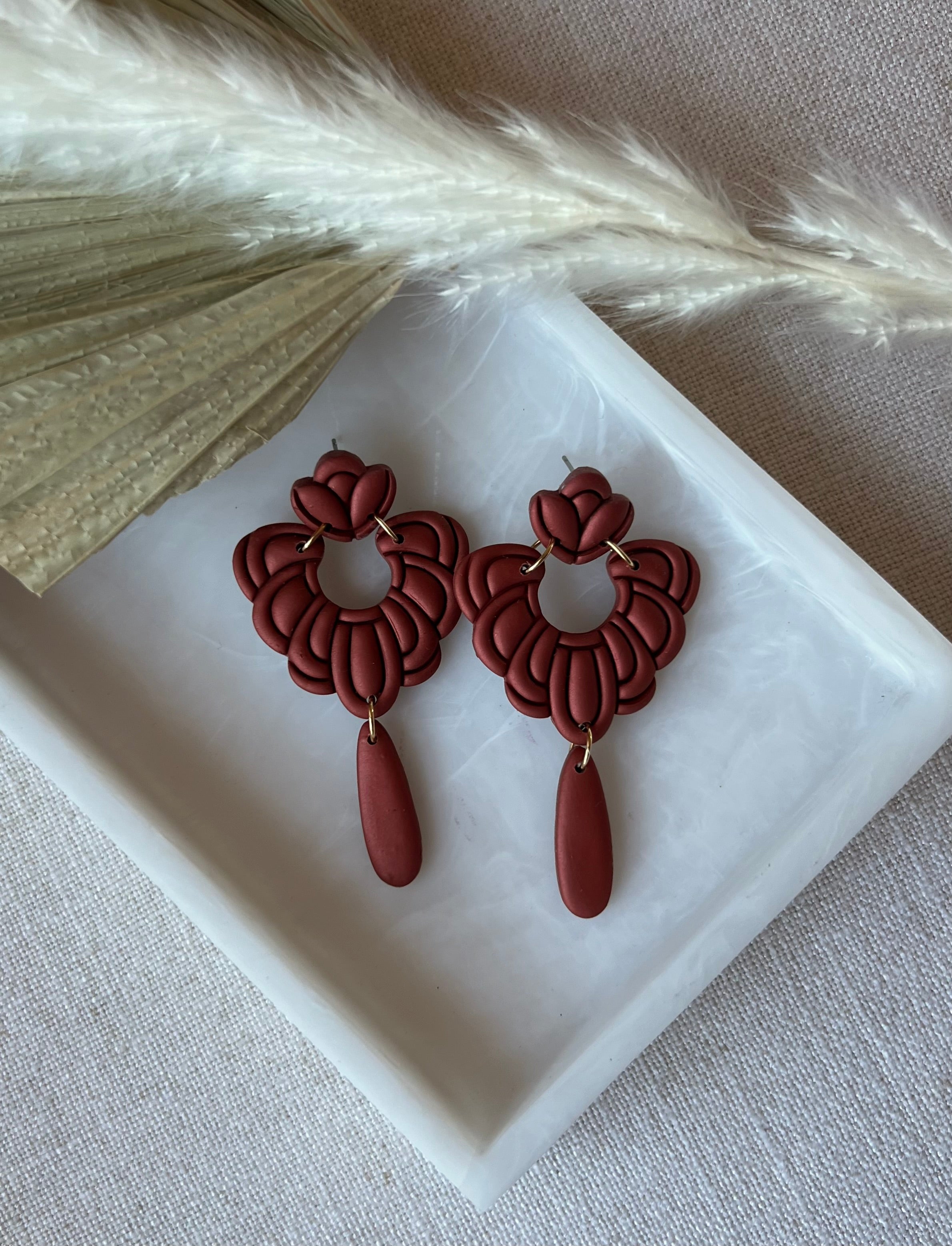 Copper Ornate Earrings