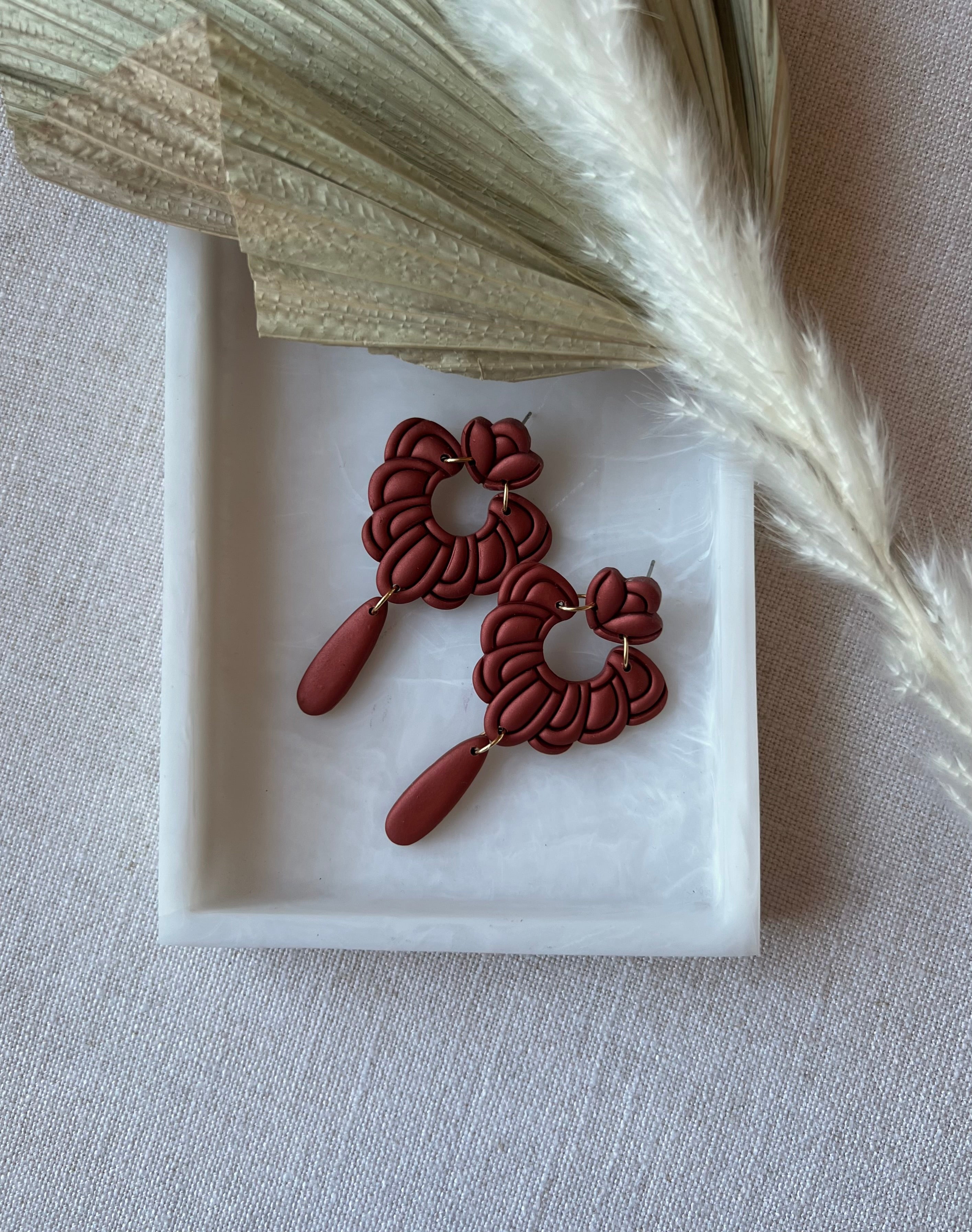 Copper Ornate Earrings