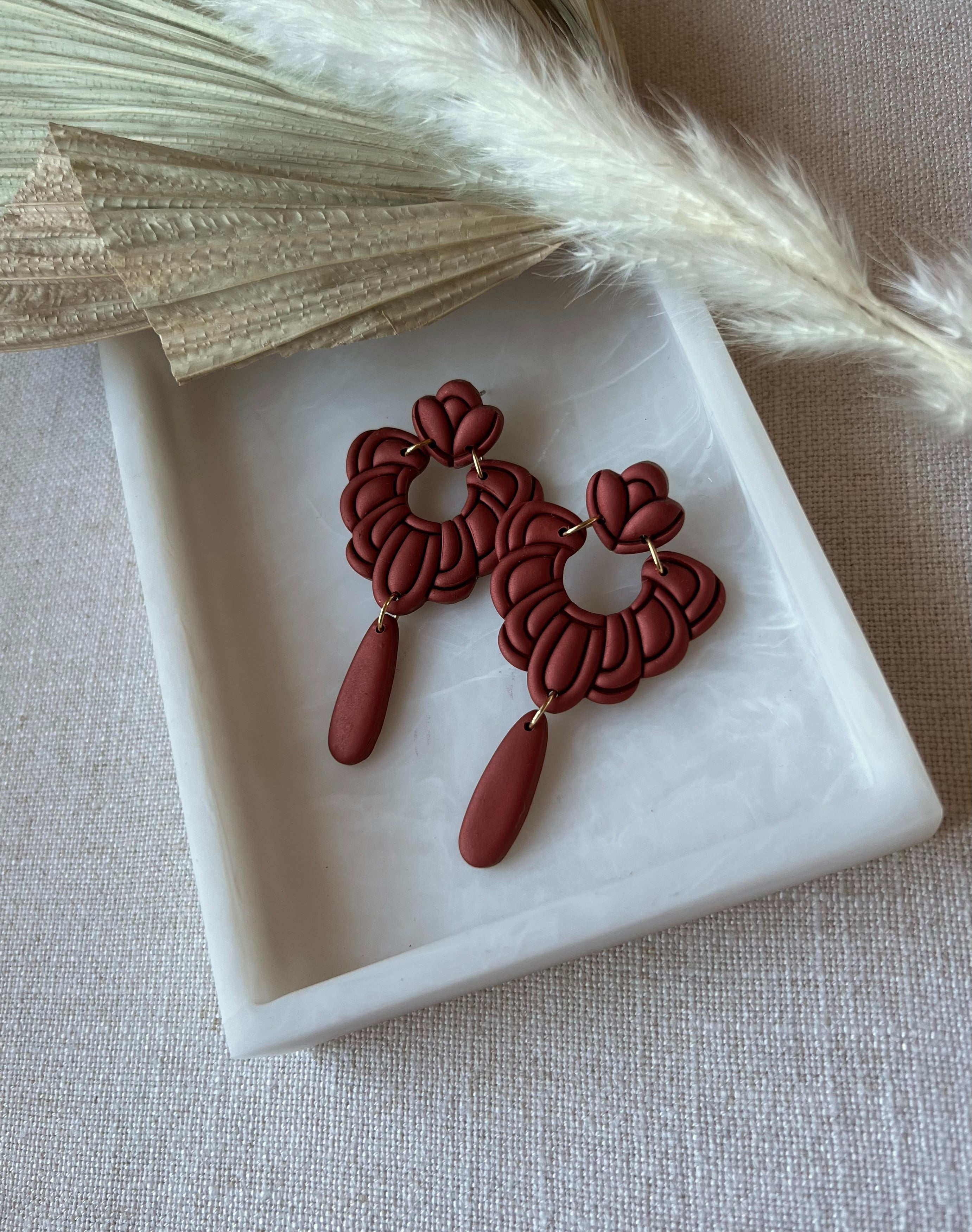 Copper Ornate Earrings