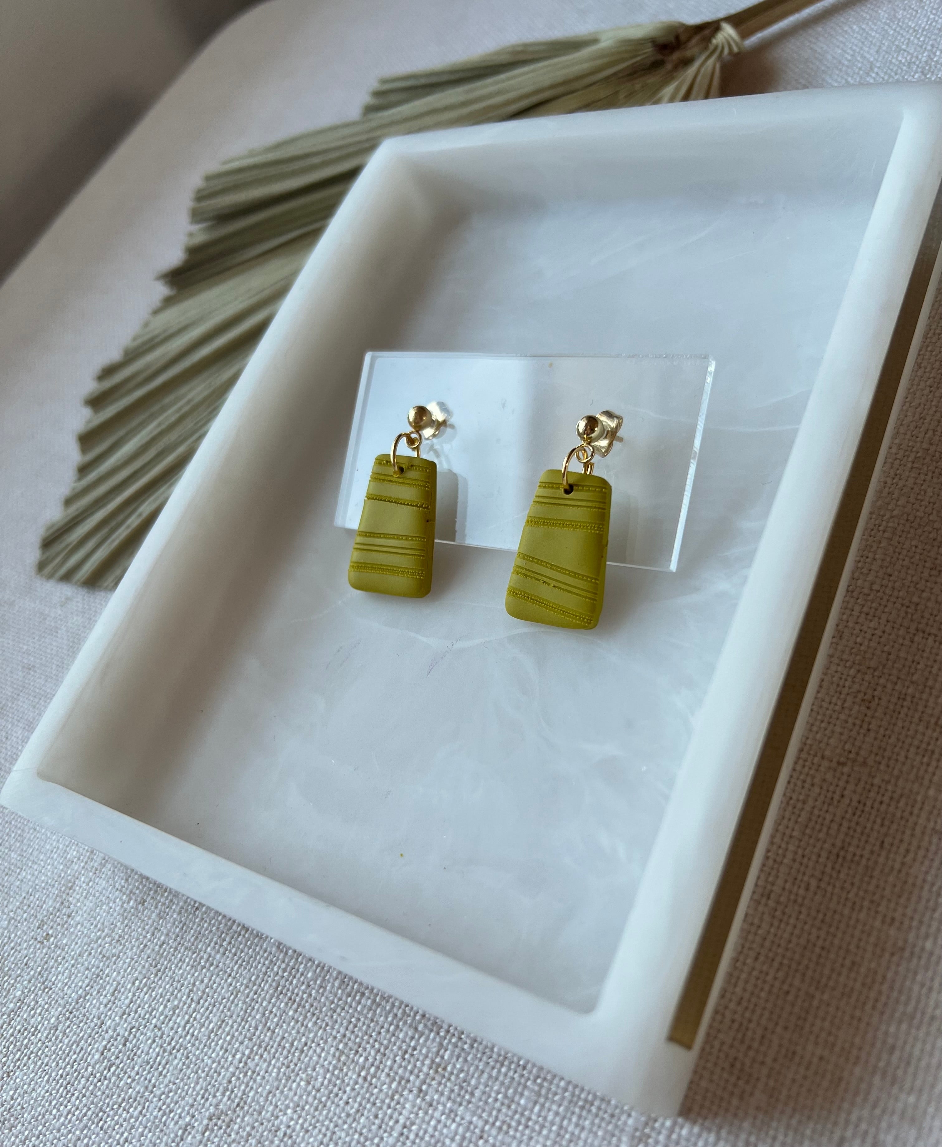 Textured Earrings with 18K Gold Plated Studs