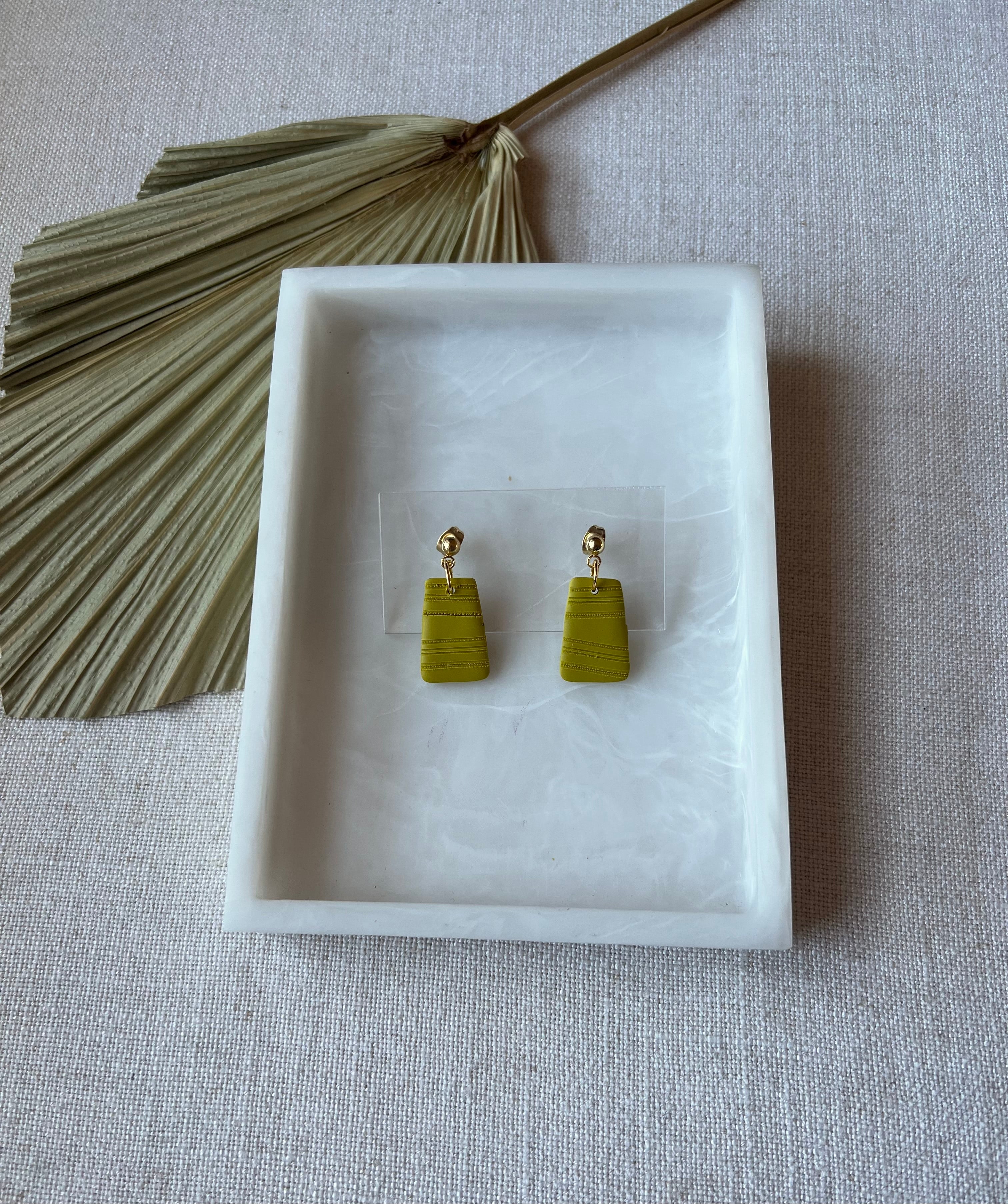 Textured Earrings with 18K Gold Plated Studs