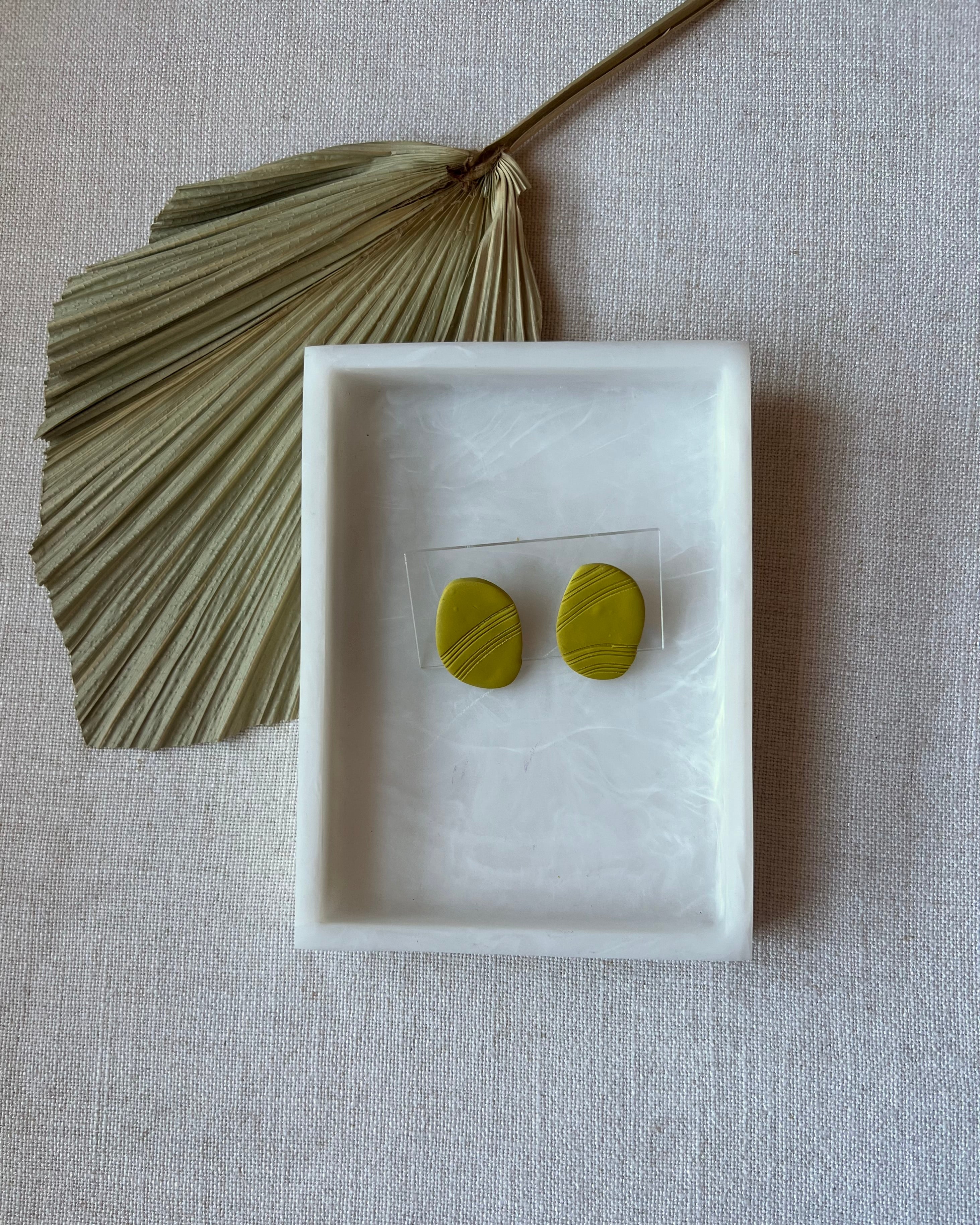 Chartreuse Textured Studs