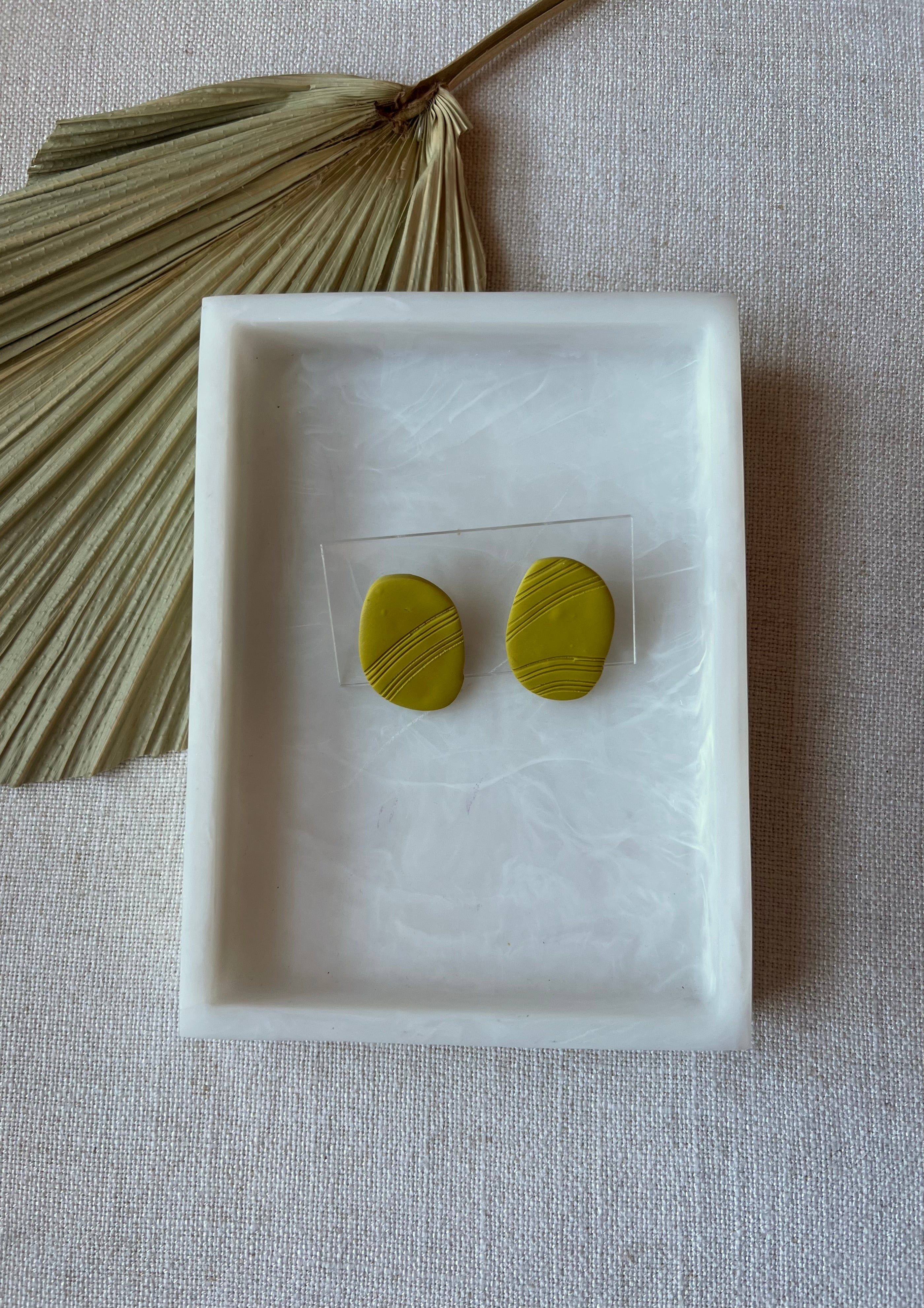 Chartreuse Textured Studs