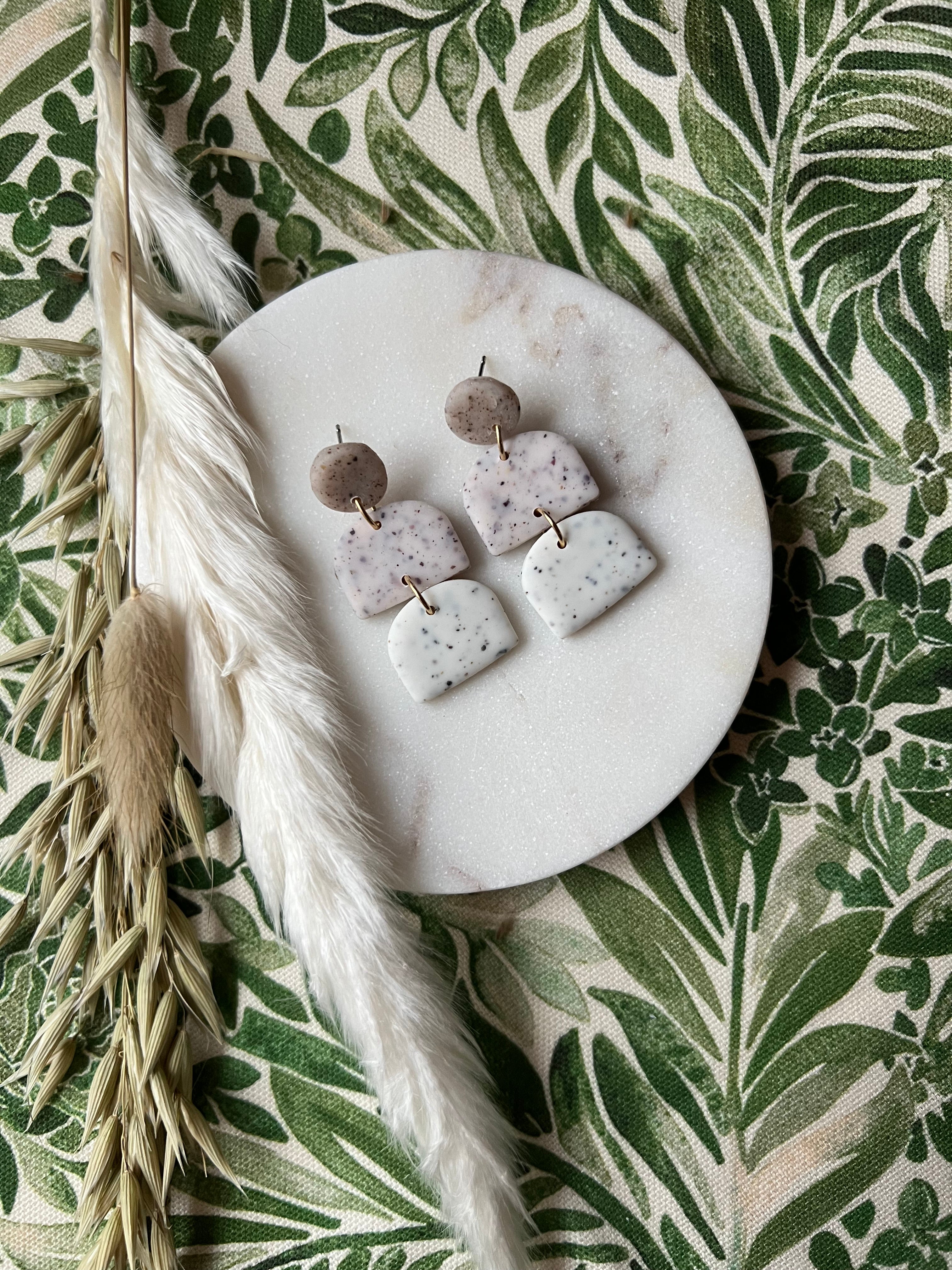 Stone & Rose Speckled Earrings