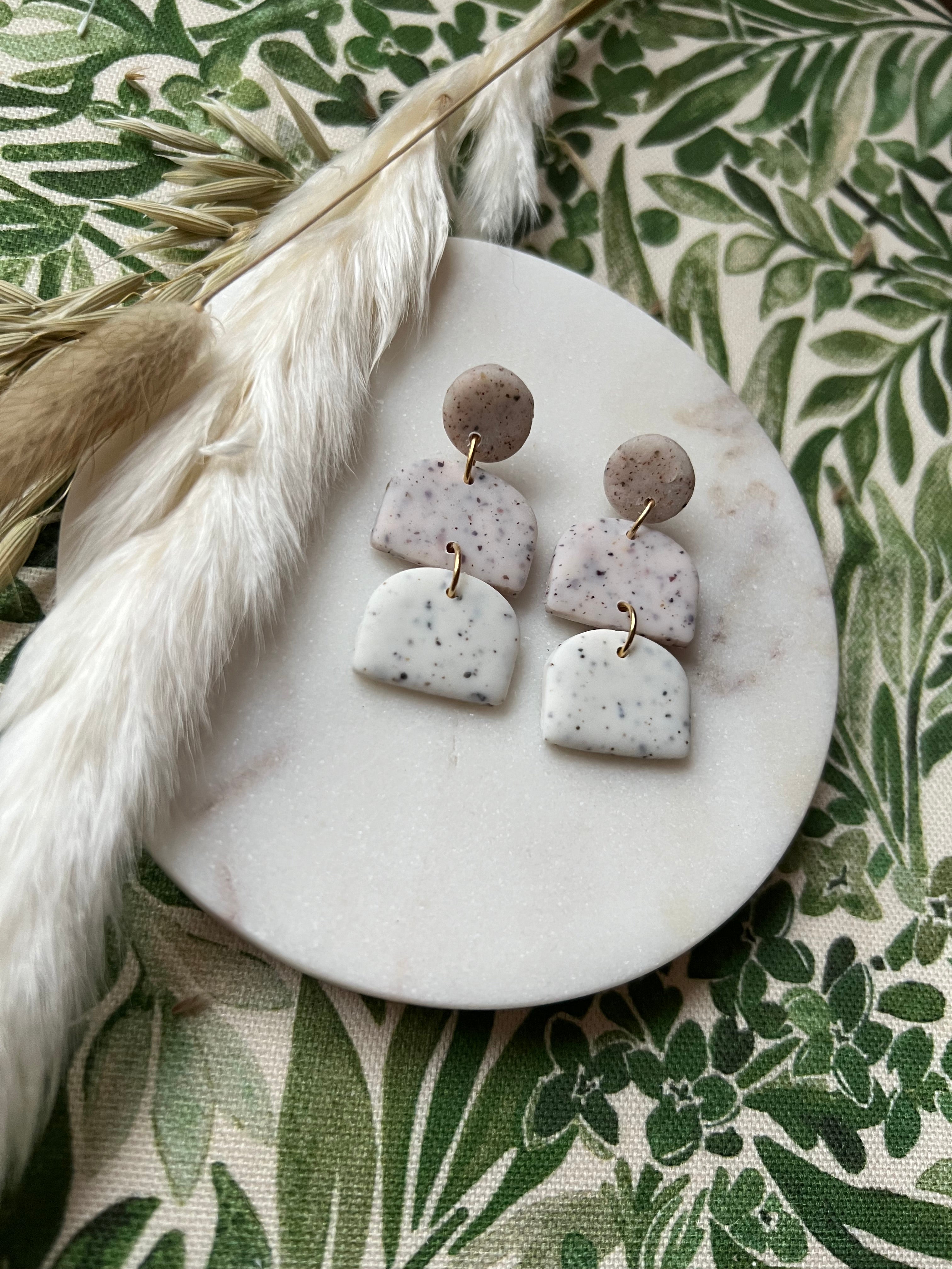 Stone & Rose Speckled Earrings