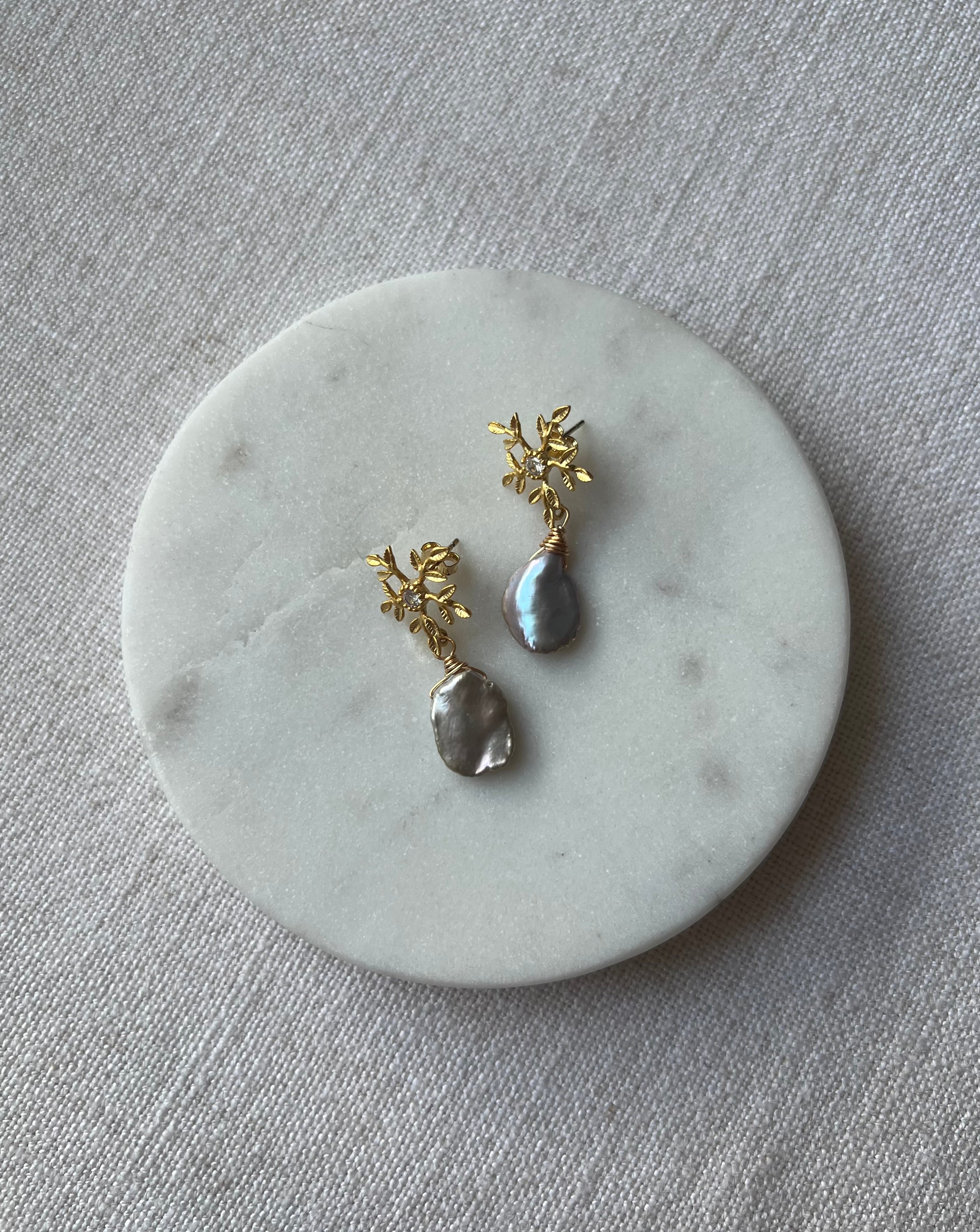 Rare Blue Freshwater Pearl Earrings