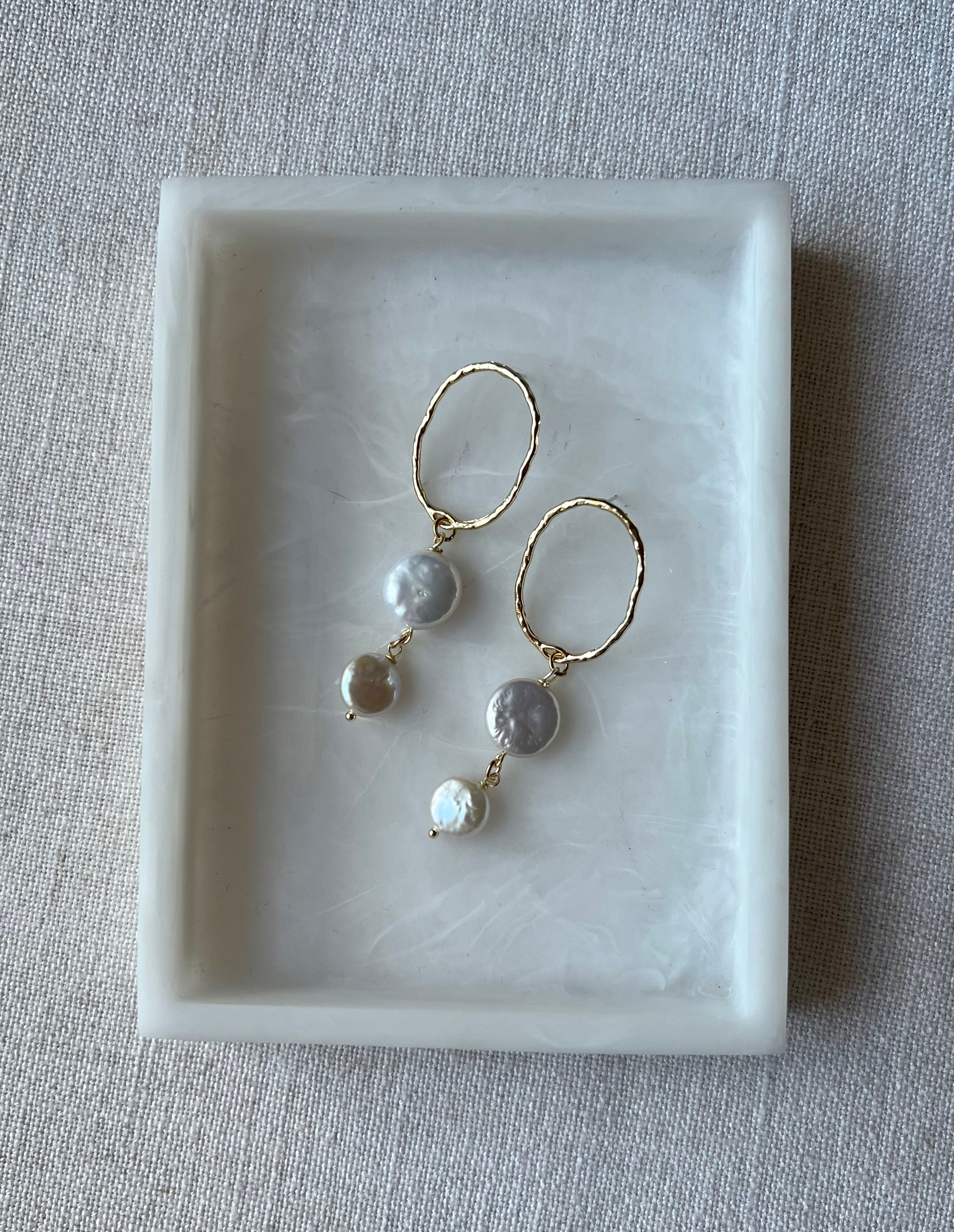 Natural Freshwater Pearls with 18K Gold Plated Studs