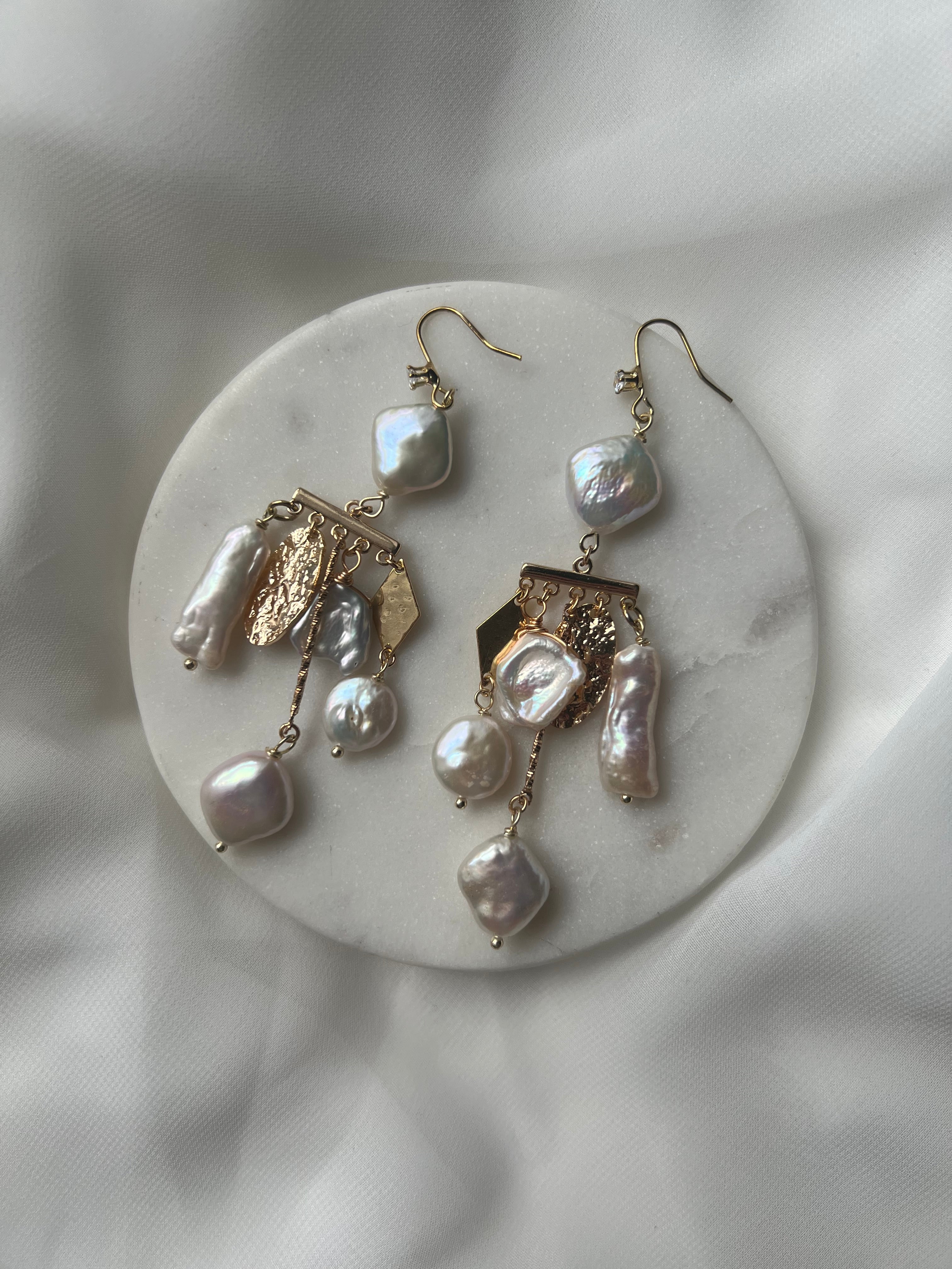 Freshwater Pearl Charm Earrings