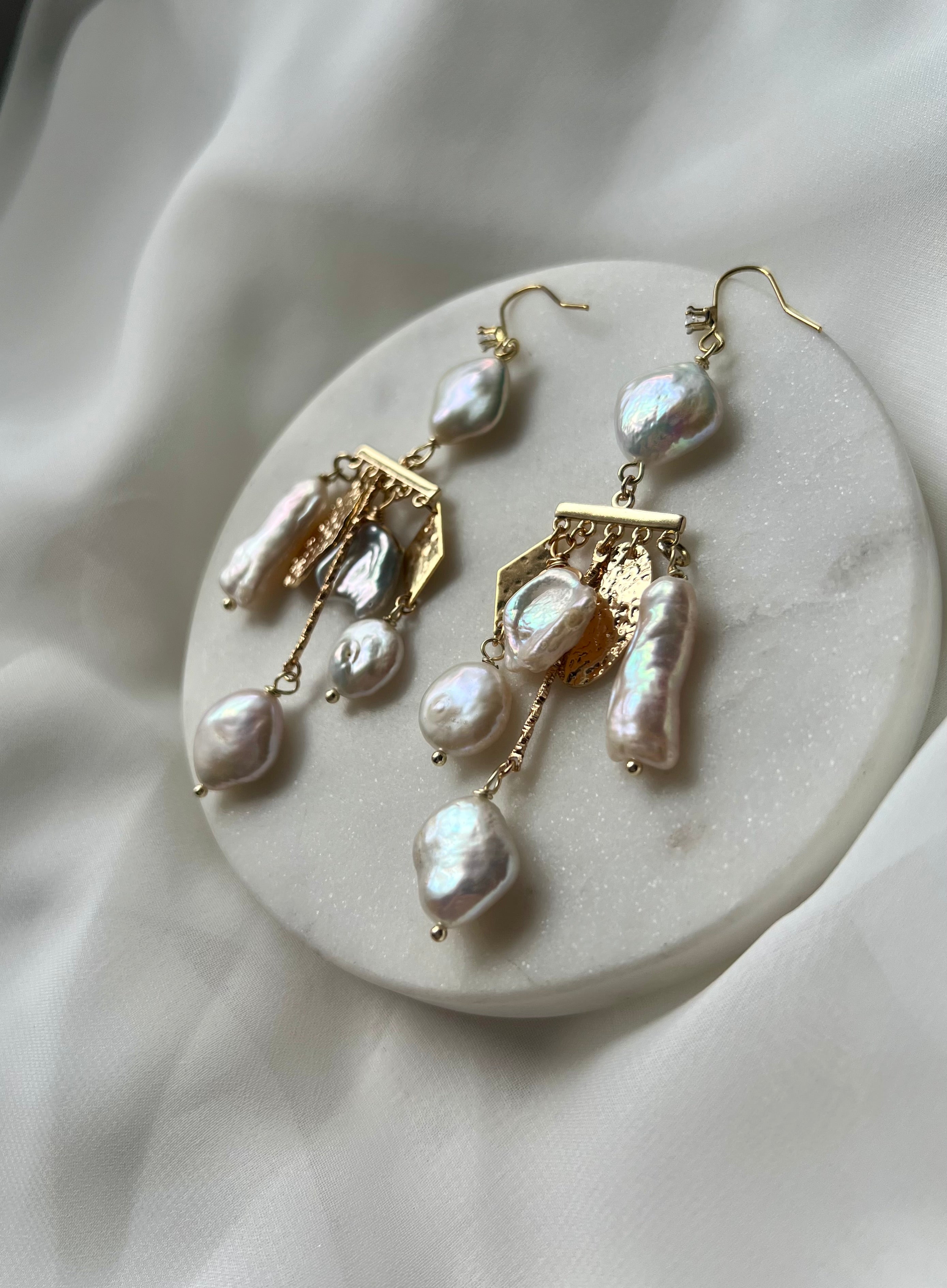 Freshwater Pearl Charm Earrings