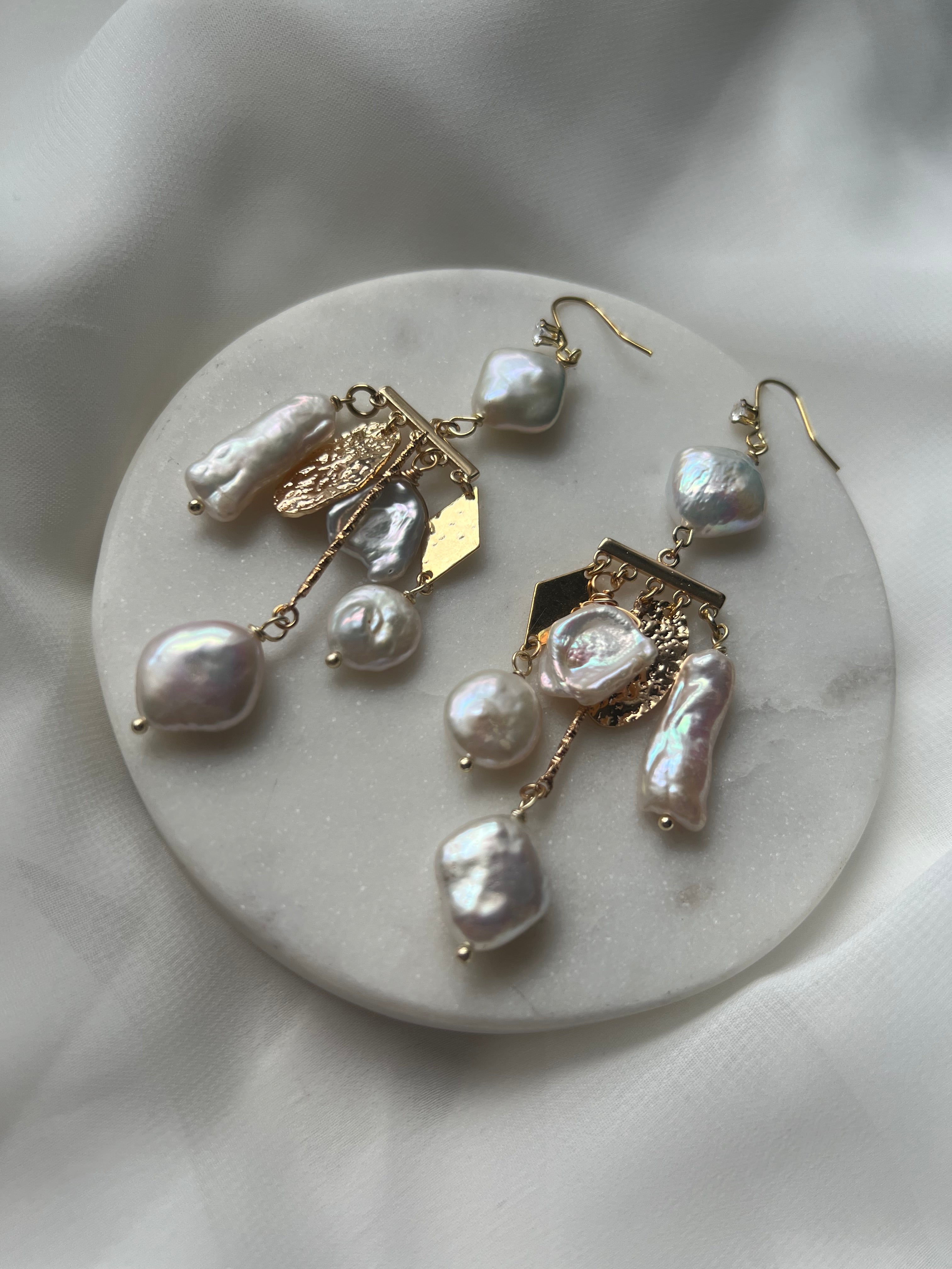 Freshwater Pearl Charm Earrings