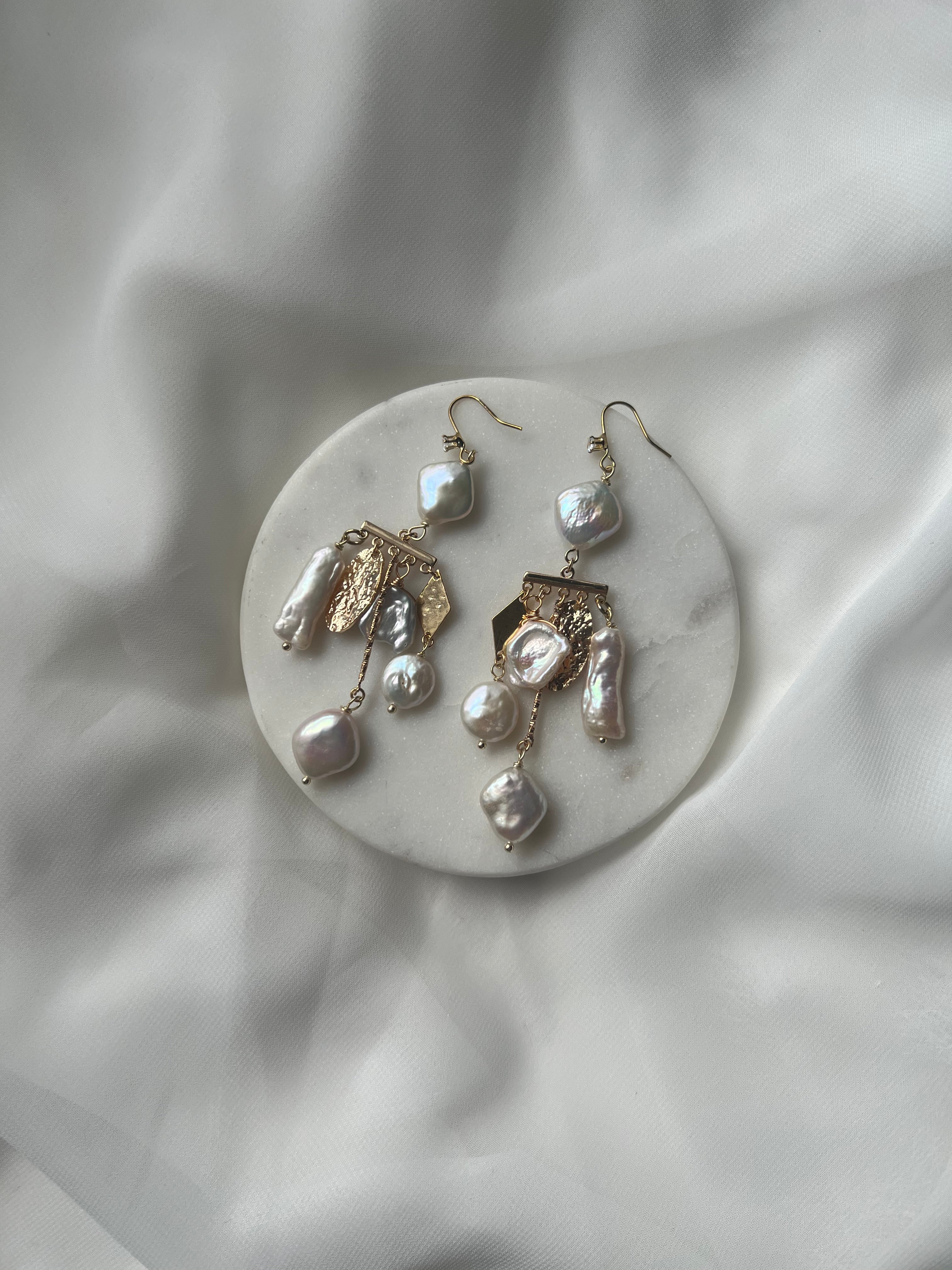 Freshwater Pearl Charm Earrings
