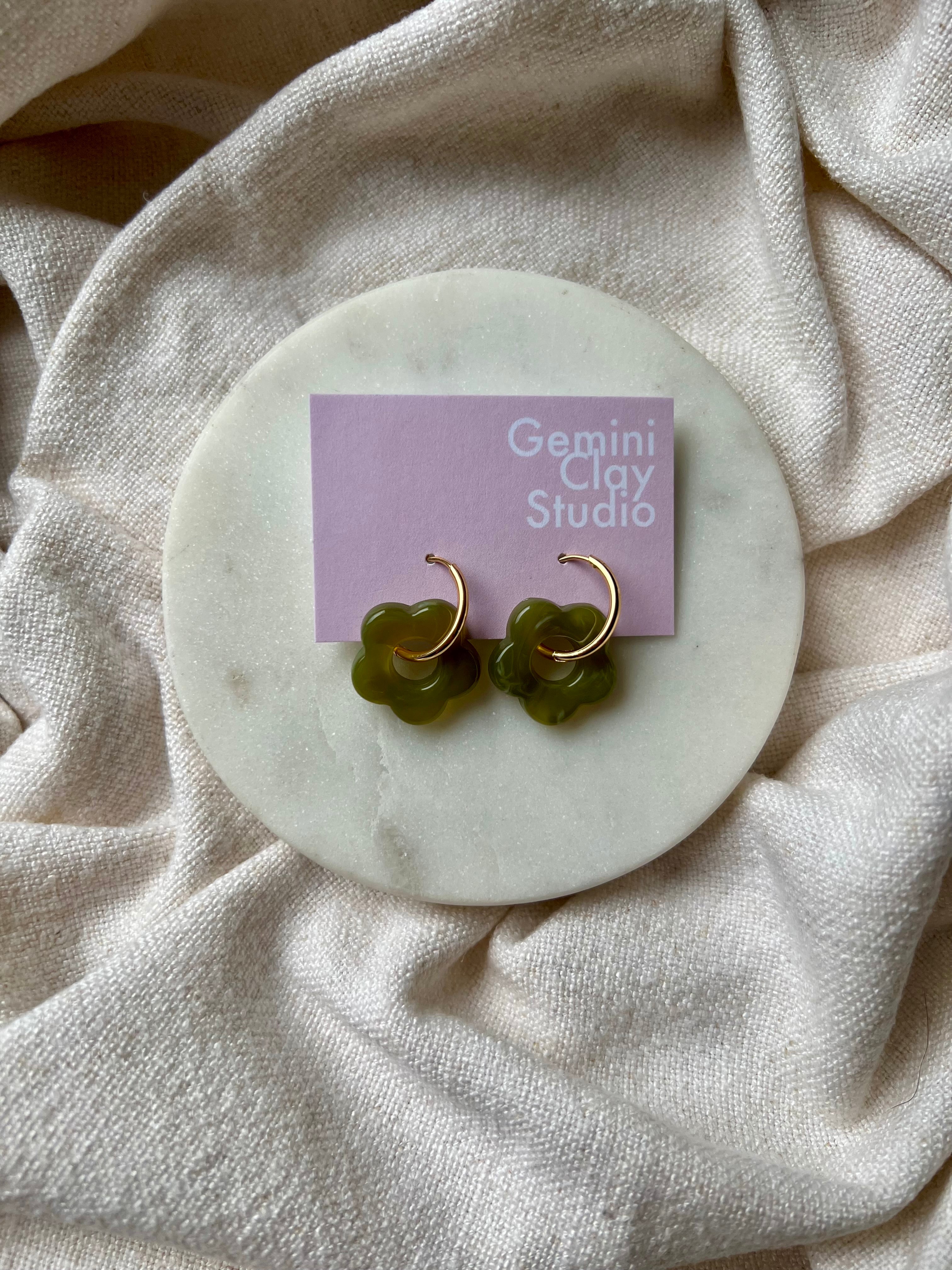 Flower Hoops - Gold & Silver