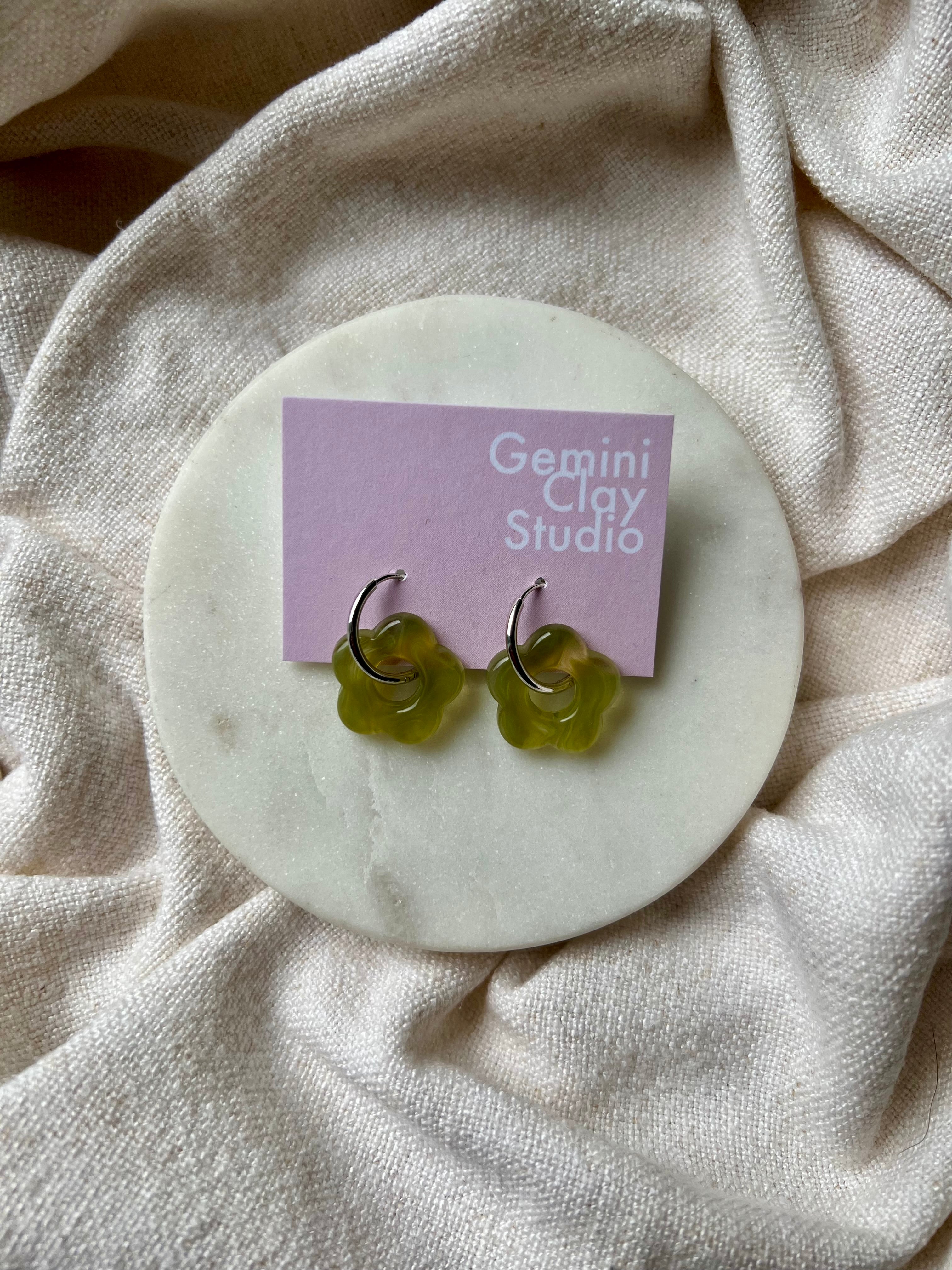 Flower Hoops - Gold & Silver