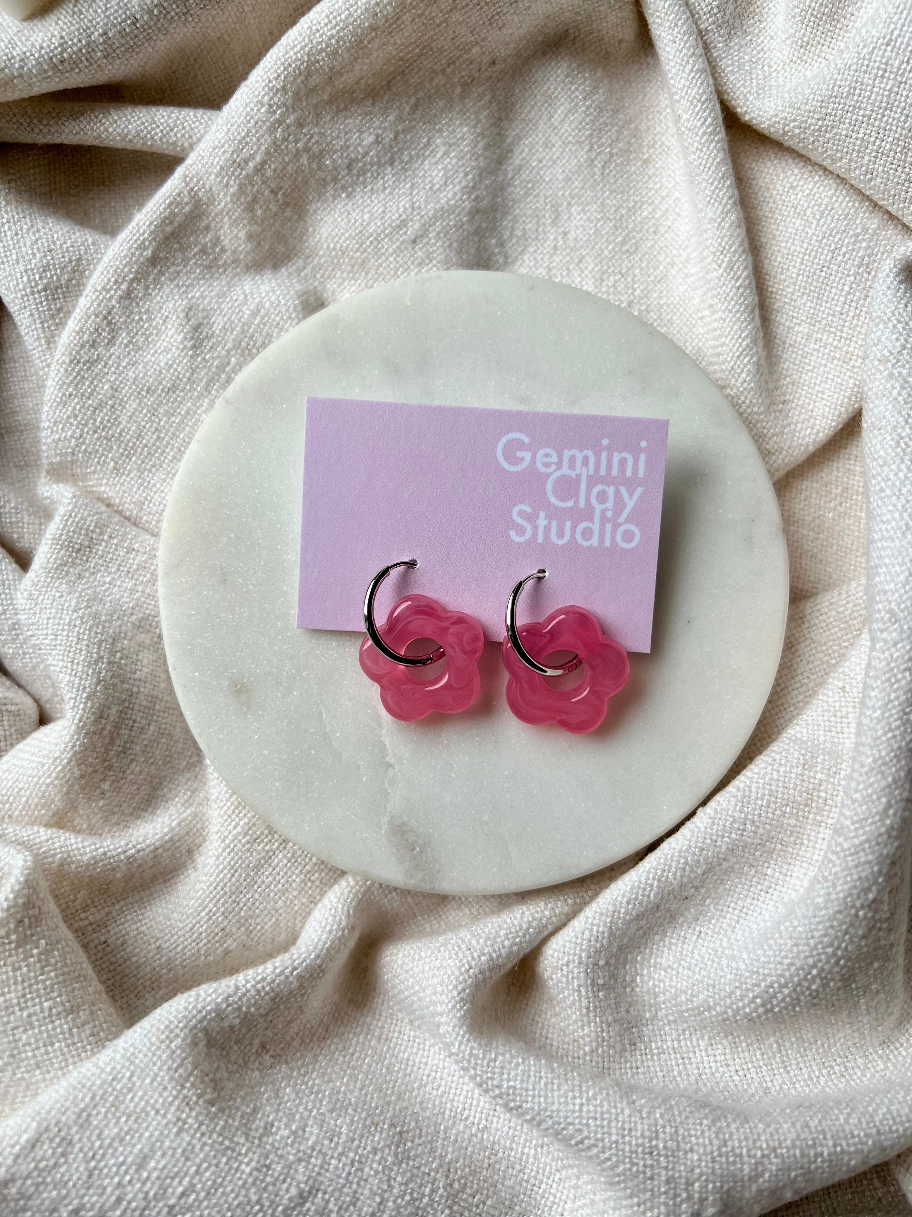 Flower Hoops - Gold & Silver