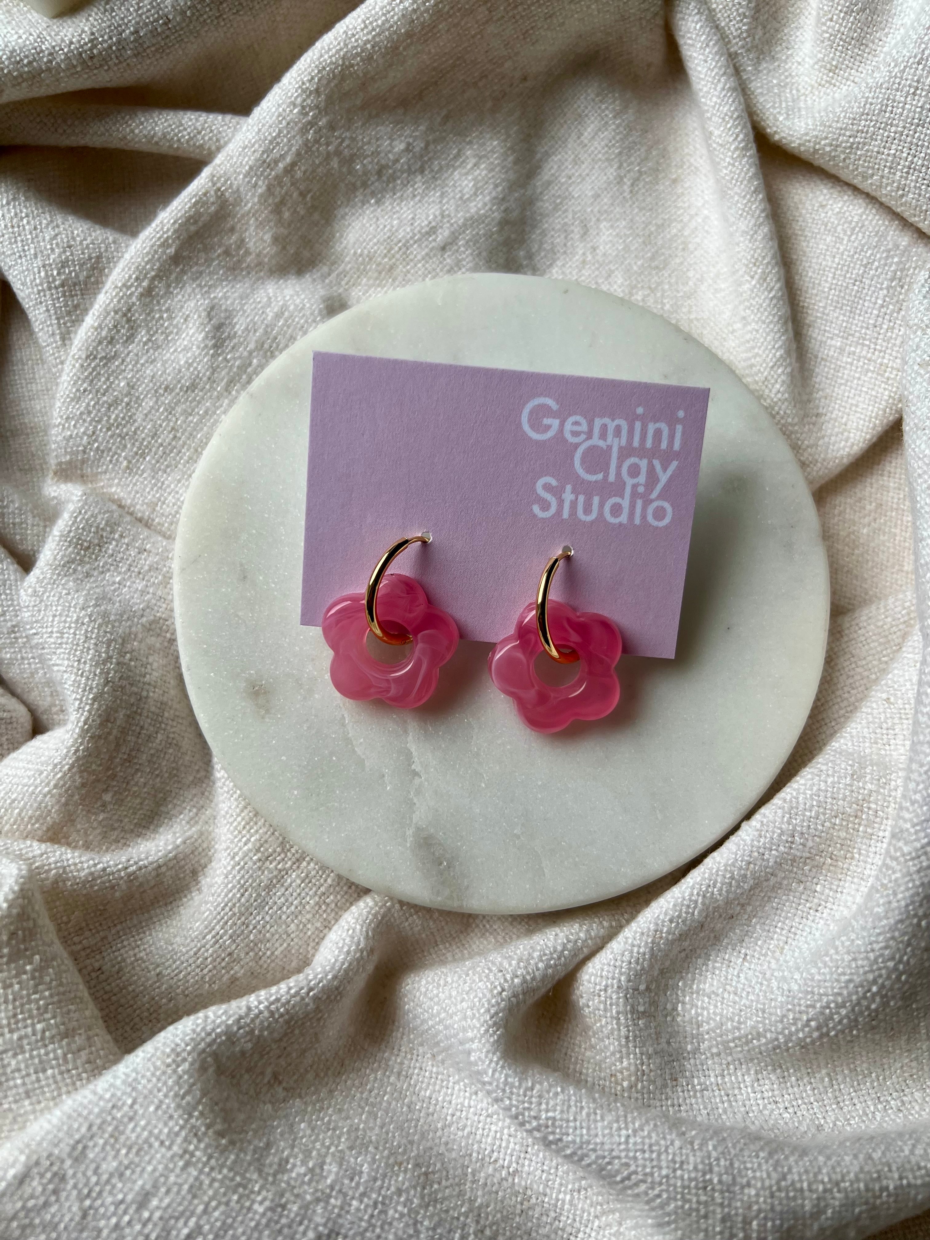 Flower Hoops - Gold & Silver
