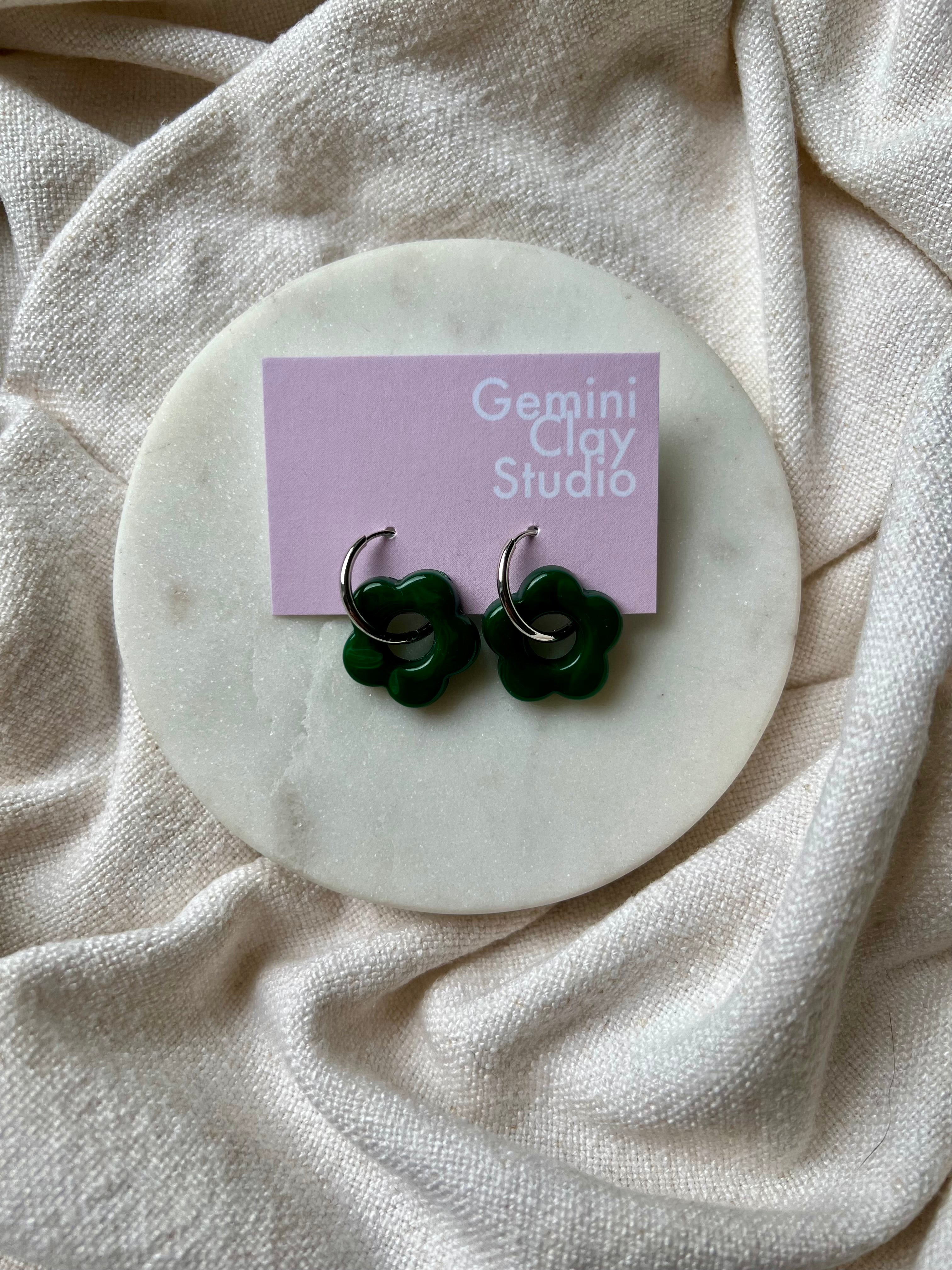 Flower Hoops - Gold & Silver