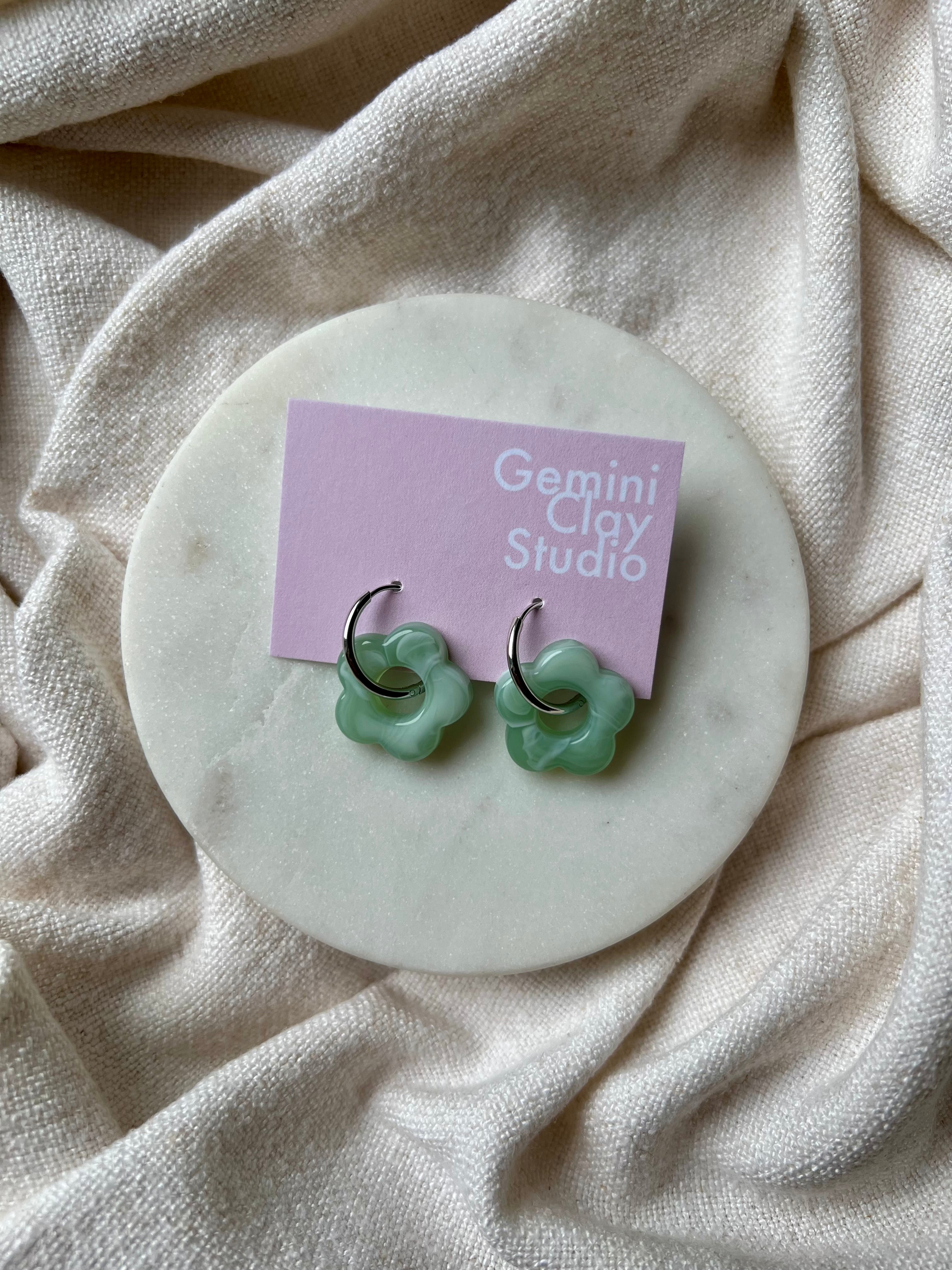 Flower Hoops - Gold & Silver