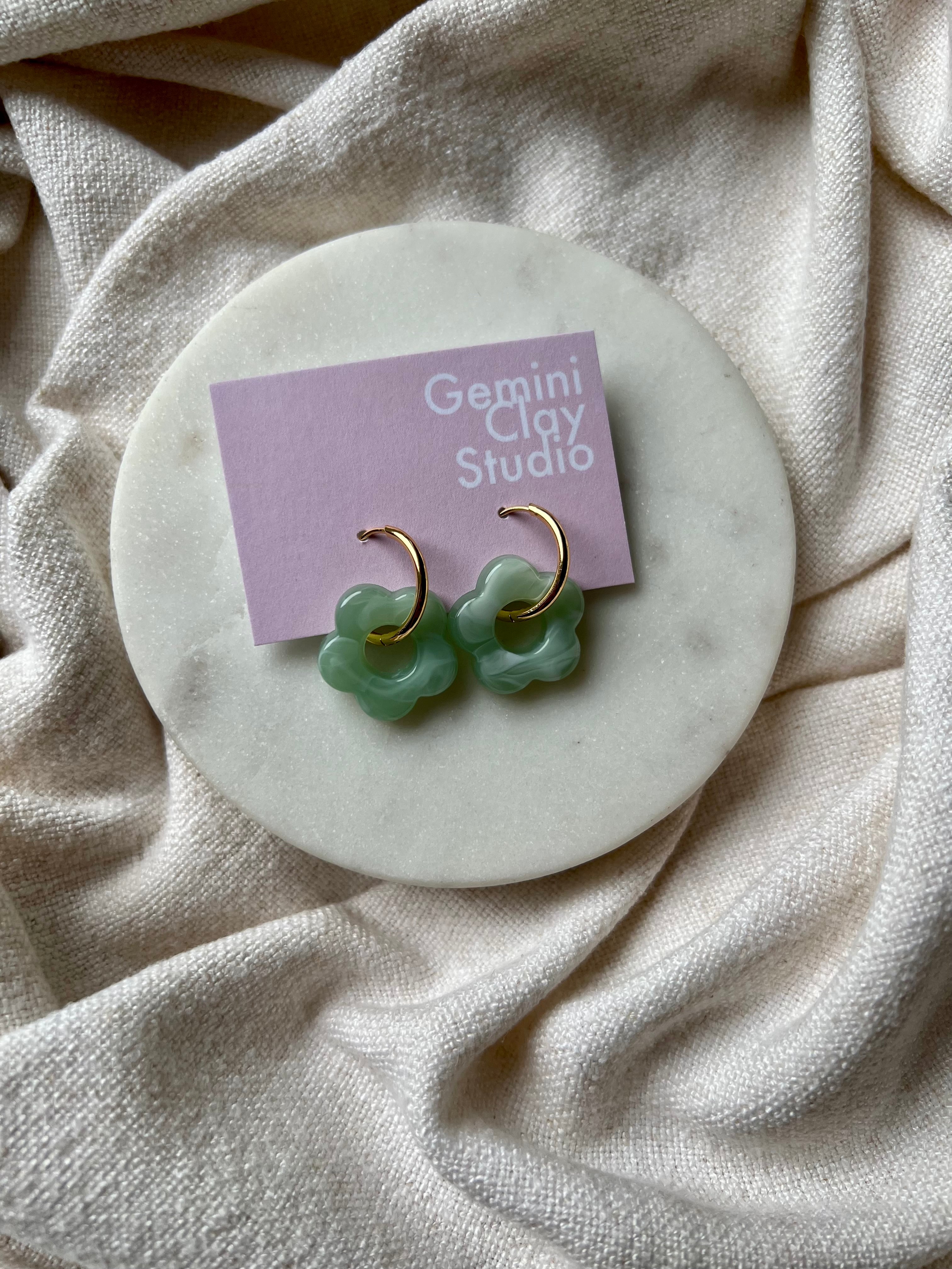 Flower Hoops - Gold & Silver