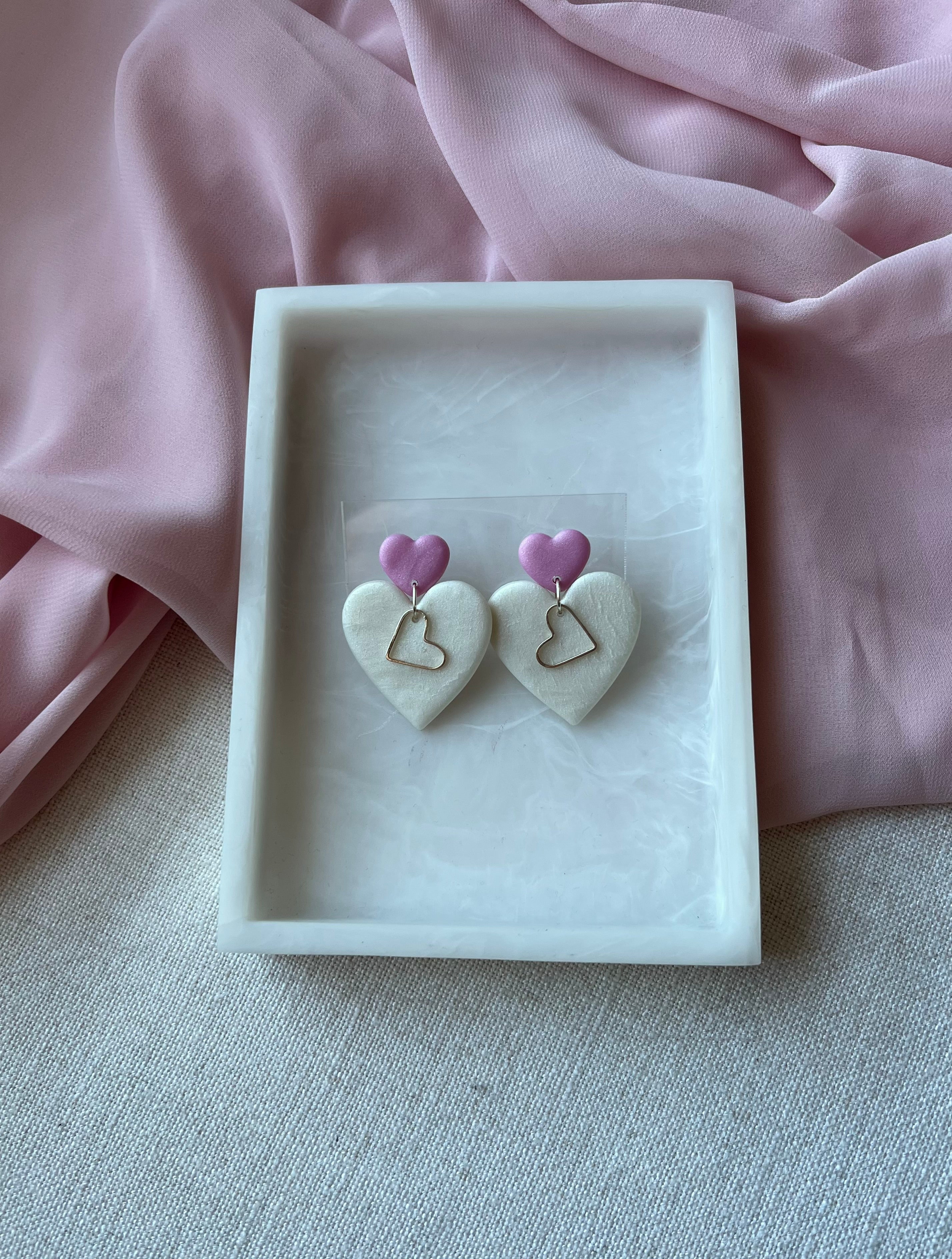 Pink & Pearl Hearts