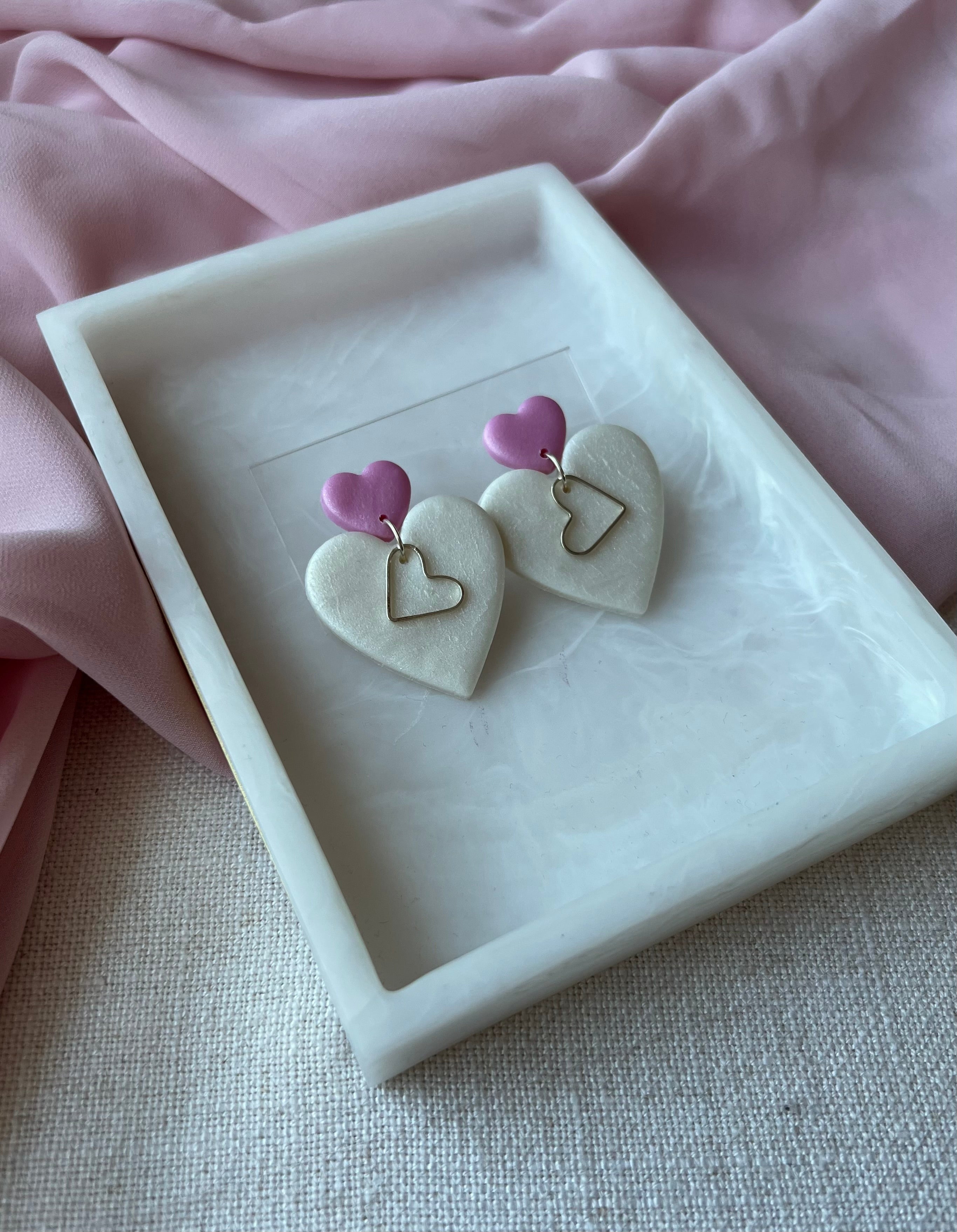 Pink & Pearl Hearts
