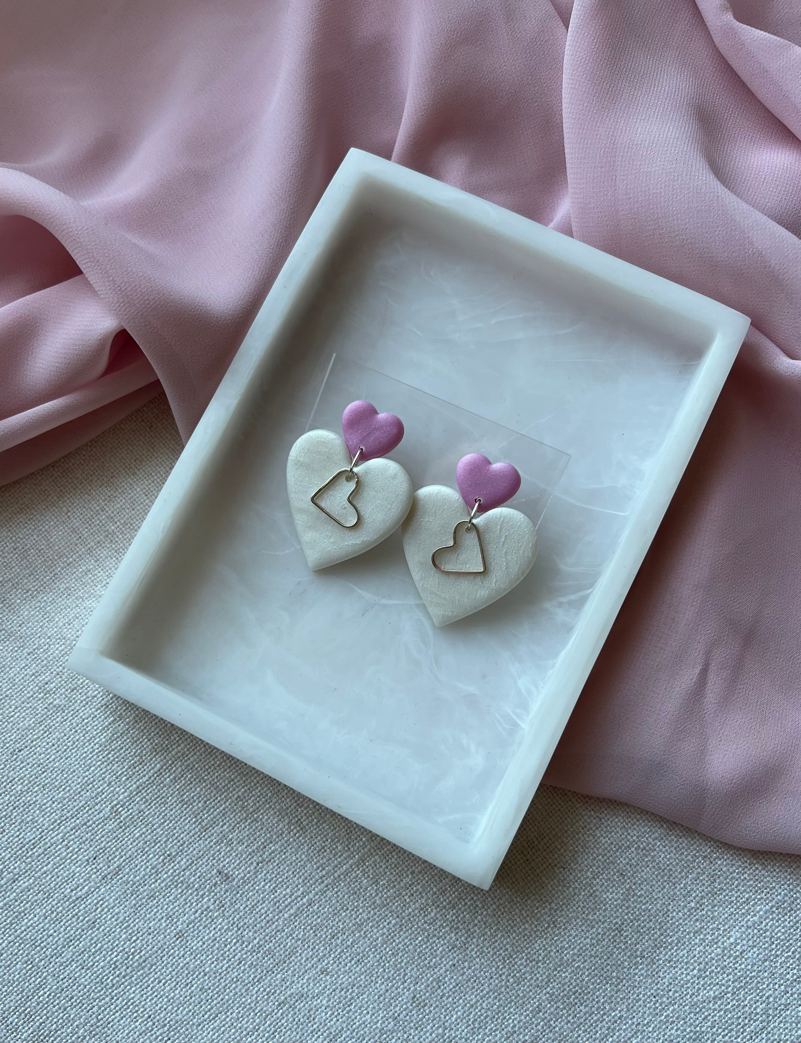 Pink & Pearl Hearts