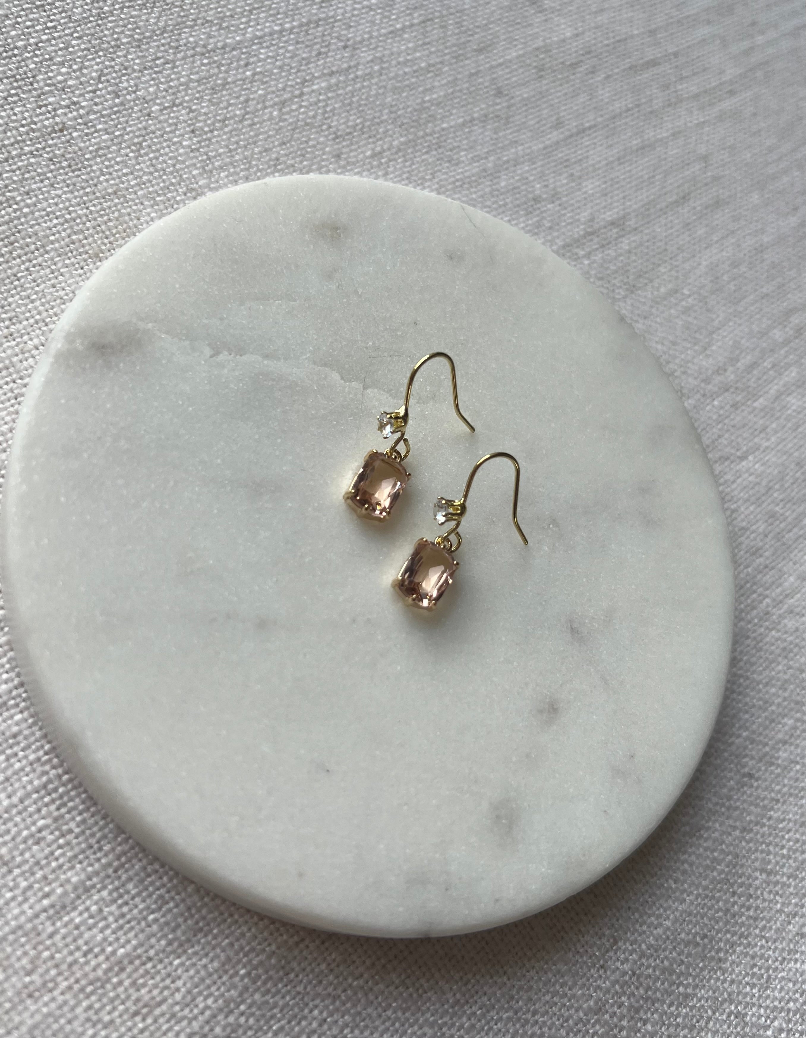 Celeste Champagne Crystal Earrings