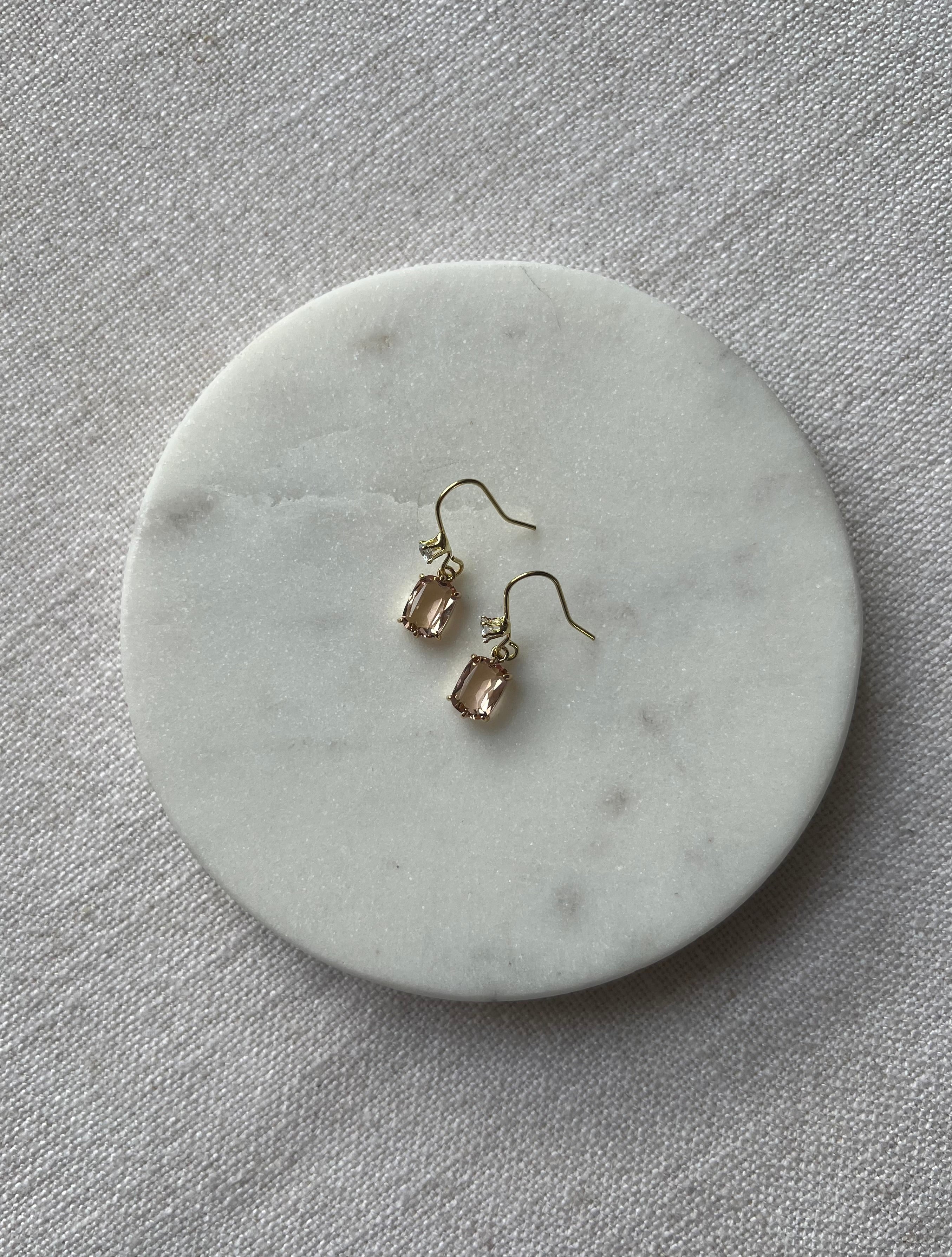 Celeste Champagne Crystal Earrings