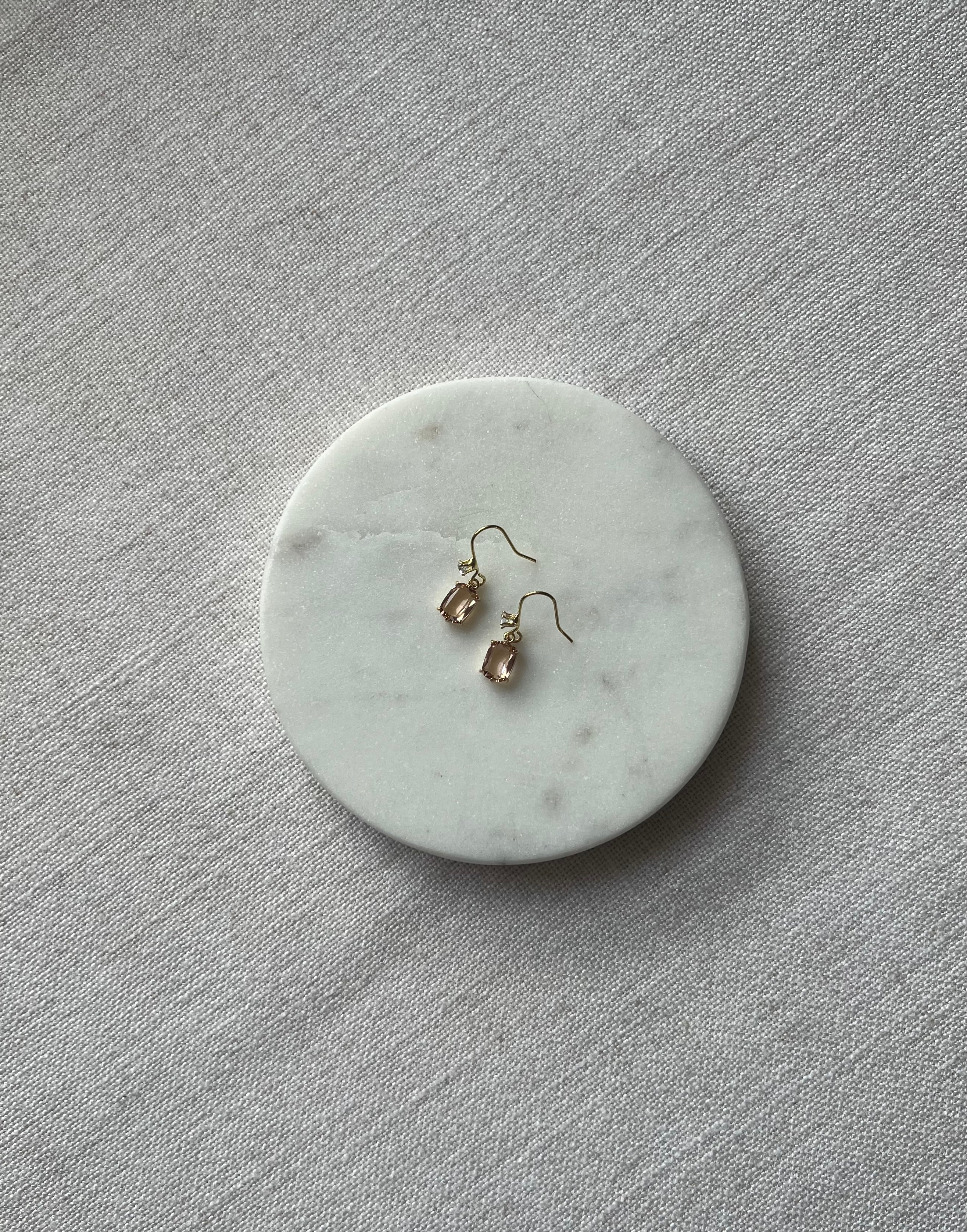 Celeste Champagne Crystal Earrings