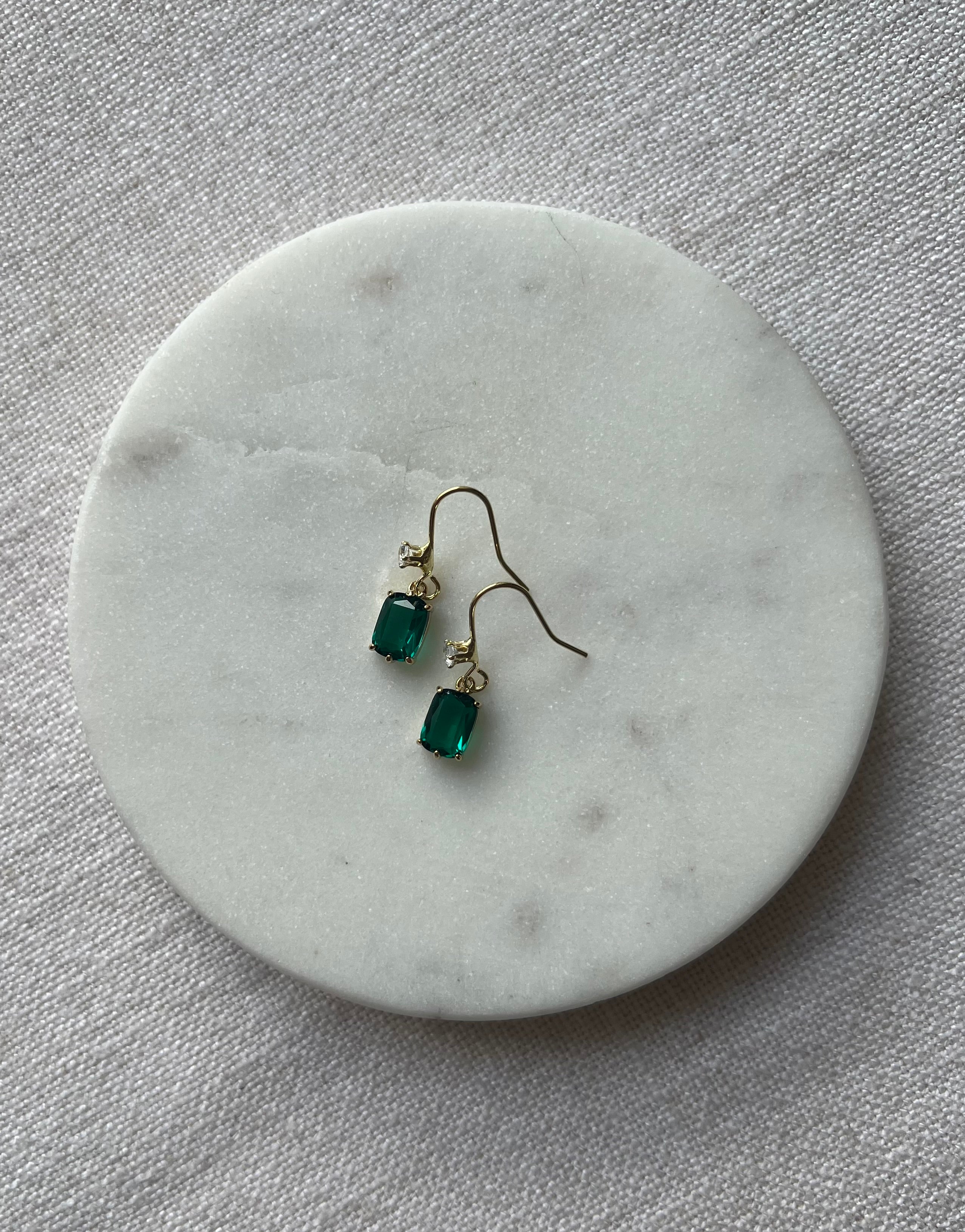 Celeste Emerald Crystal Earrings