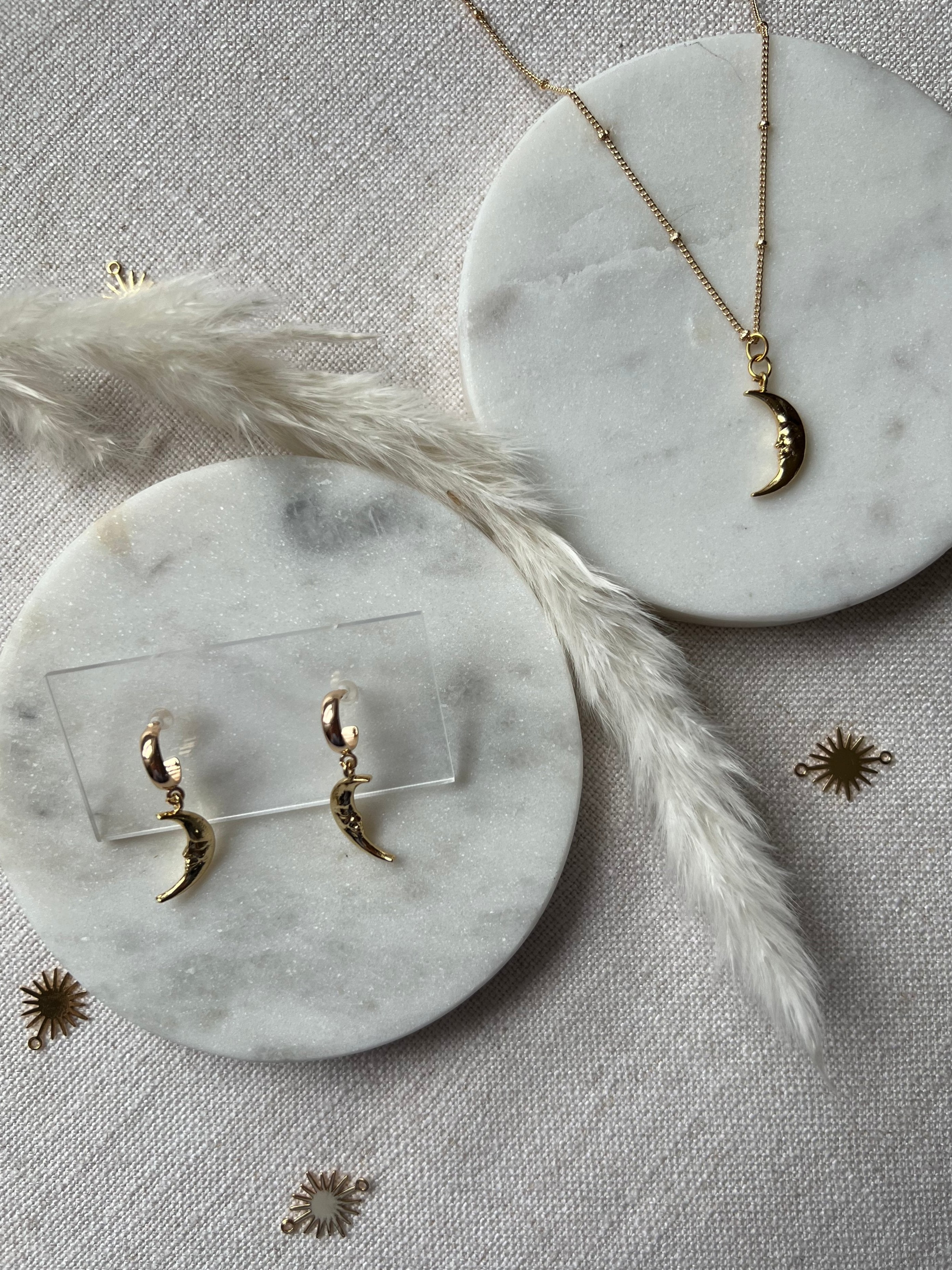 Gold Crescent Moon Necklace