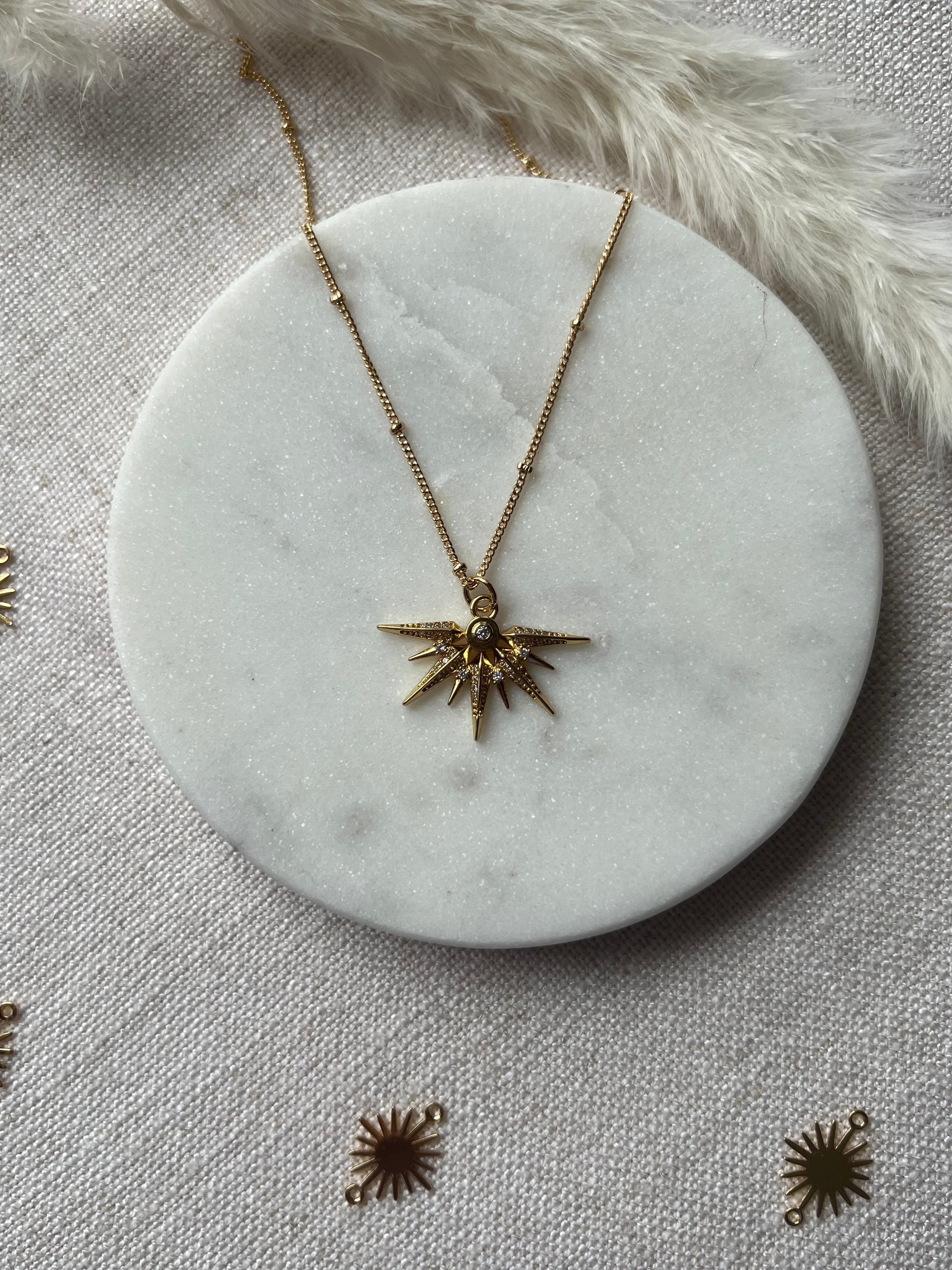 Gold Sunburst Necklace