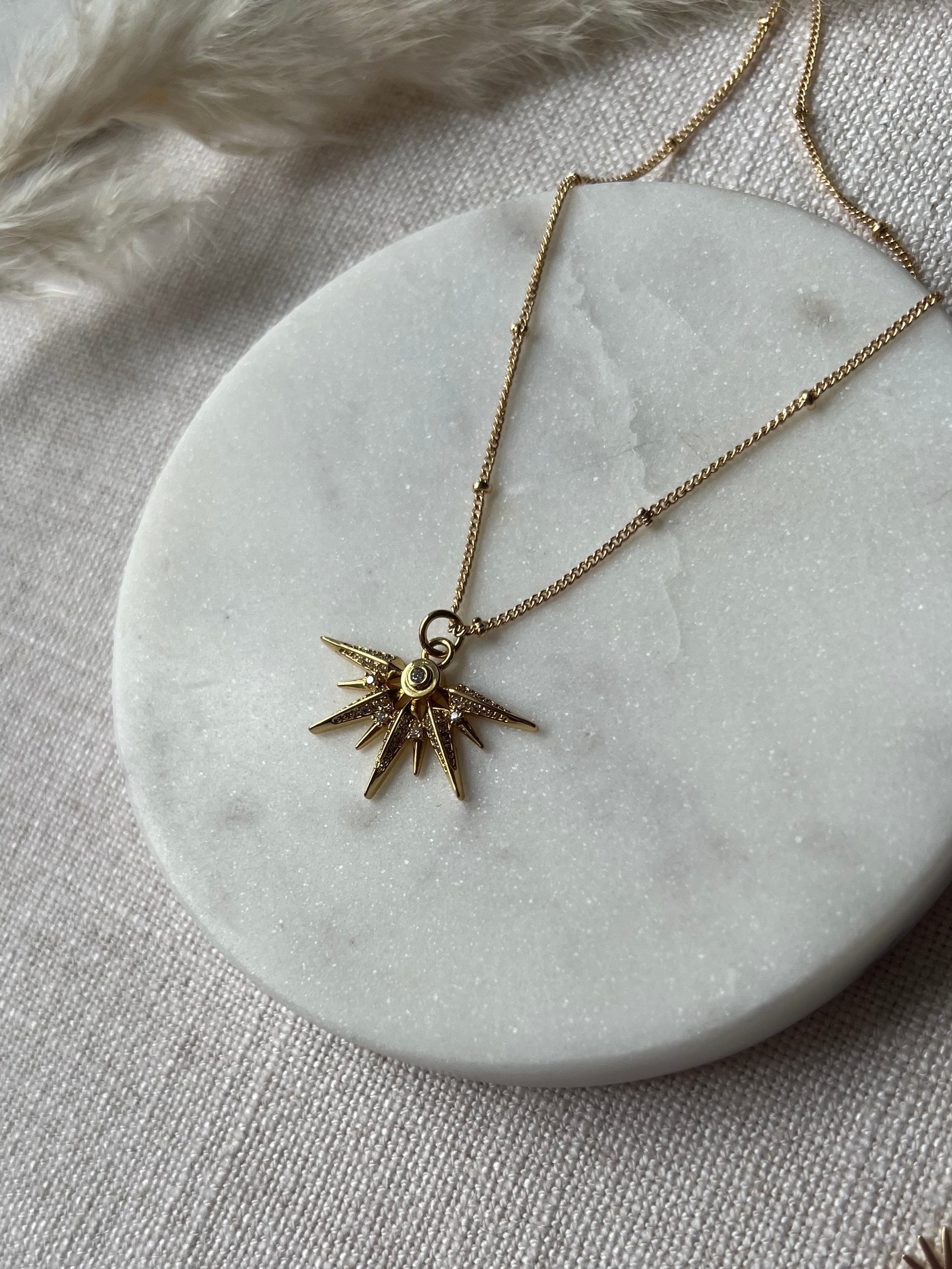 Gold Sunburst Necklace