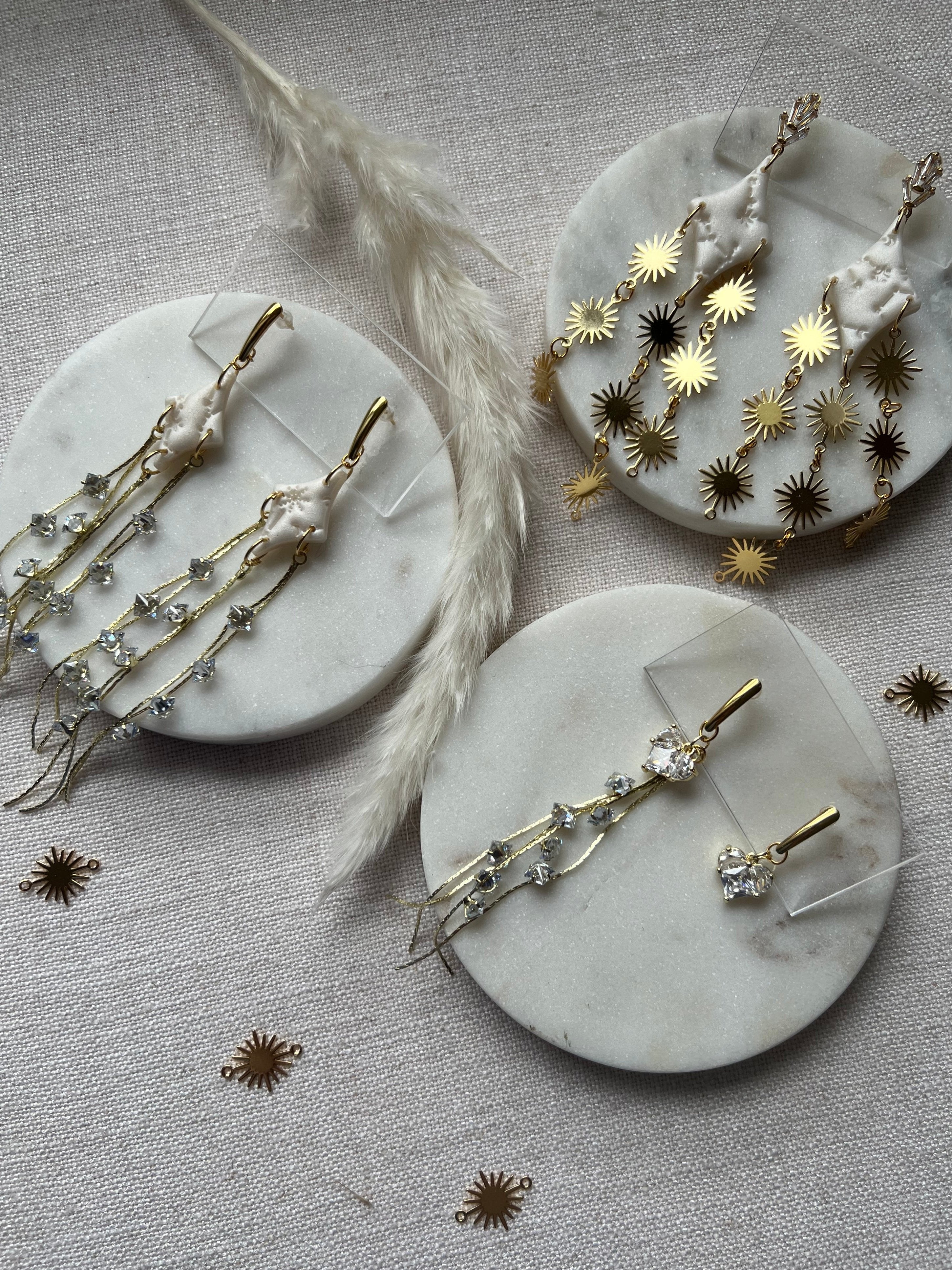 Cubic Zirconia Asymmetrical Heart Earrings