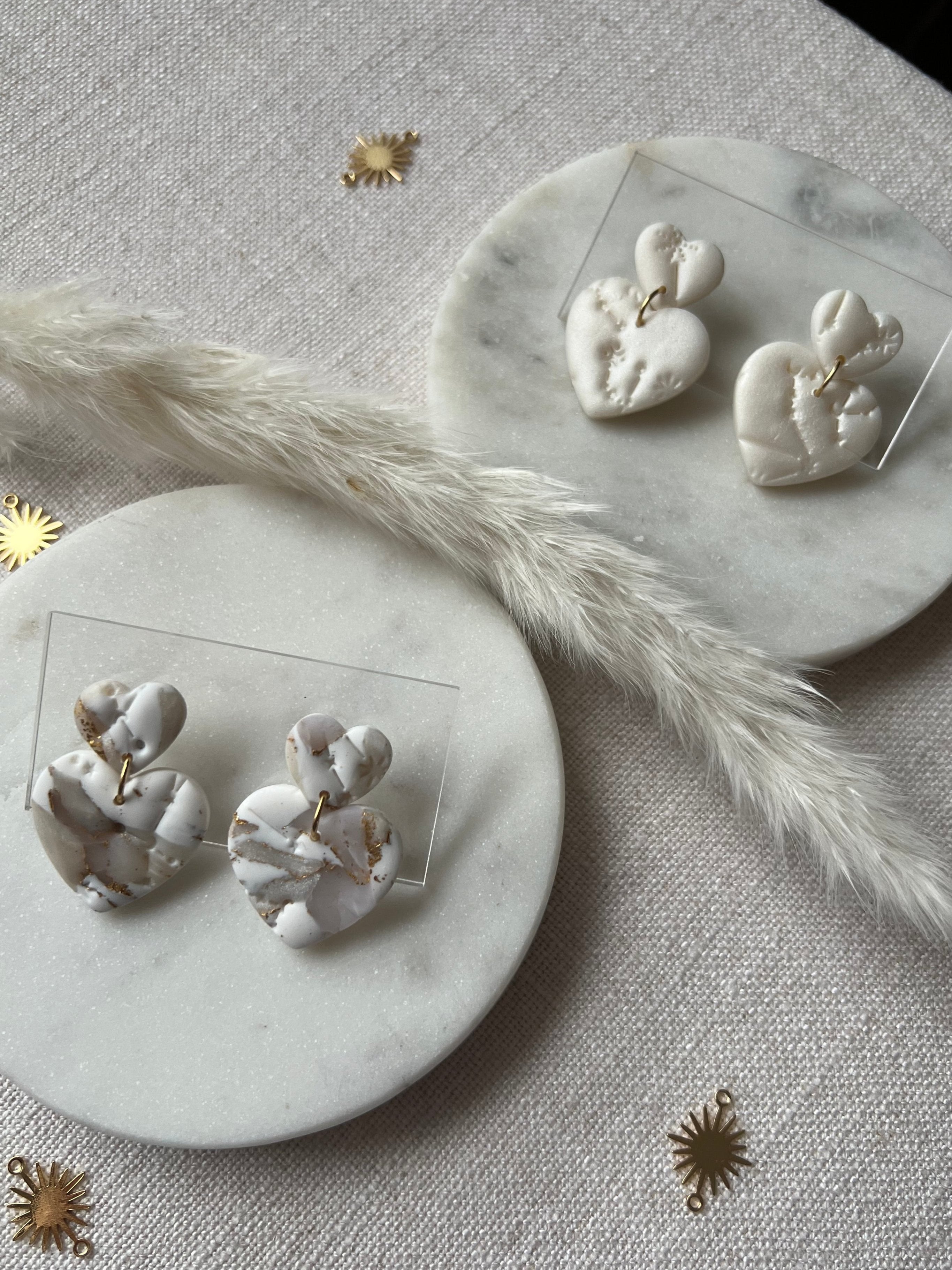 Pearl Heart Earrings