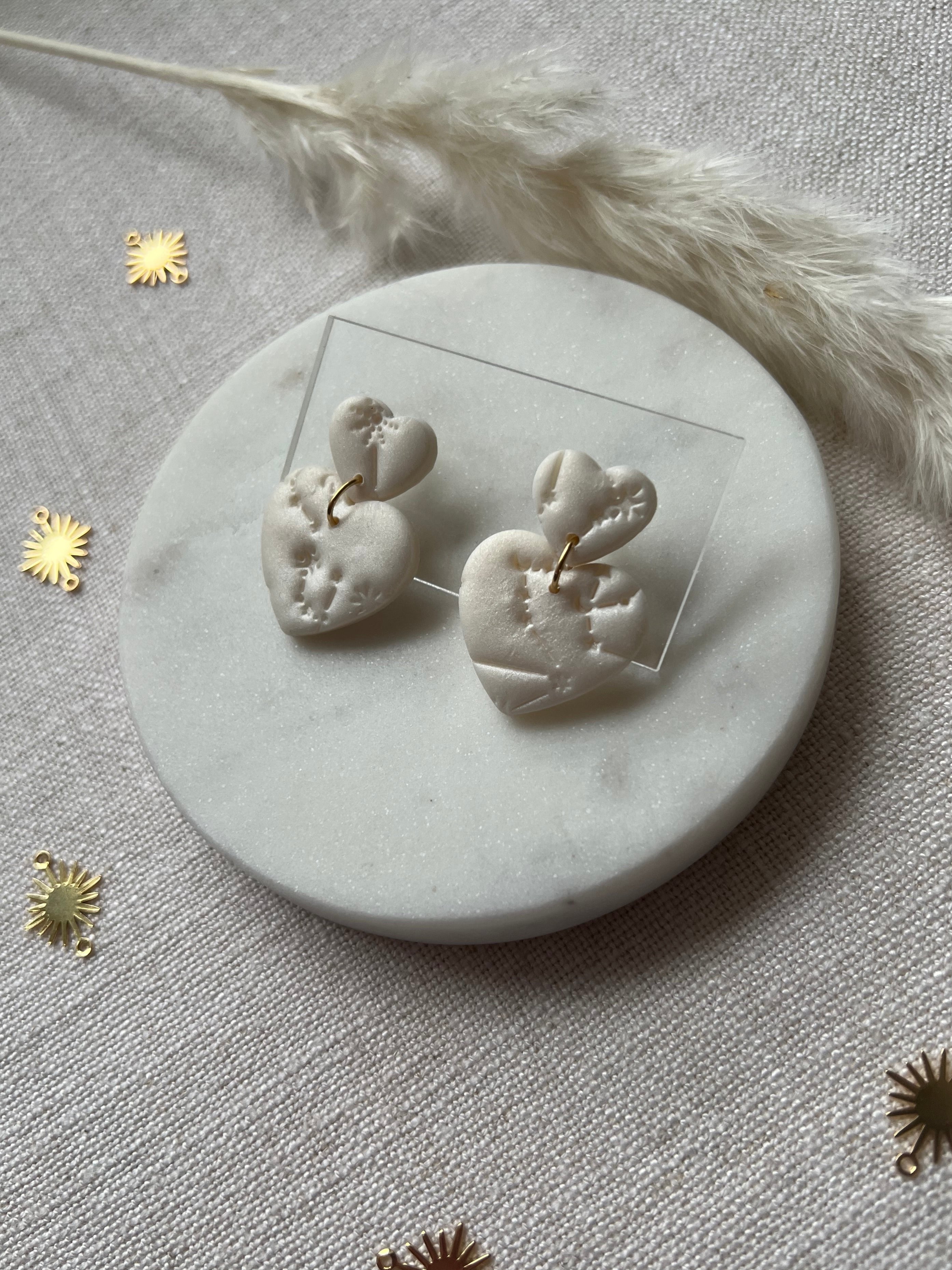 Pearl Heart Earrings