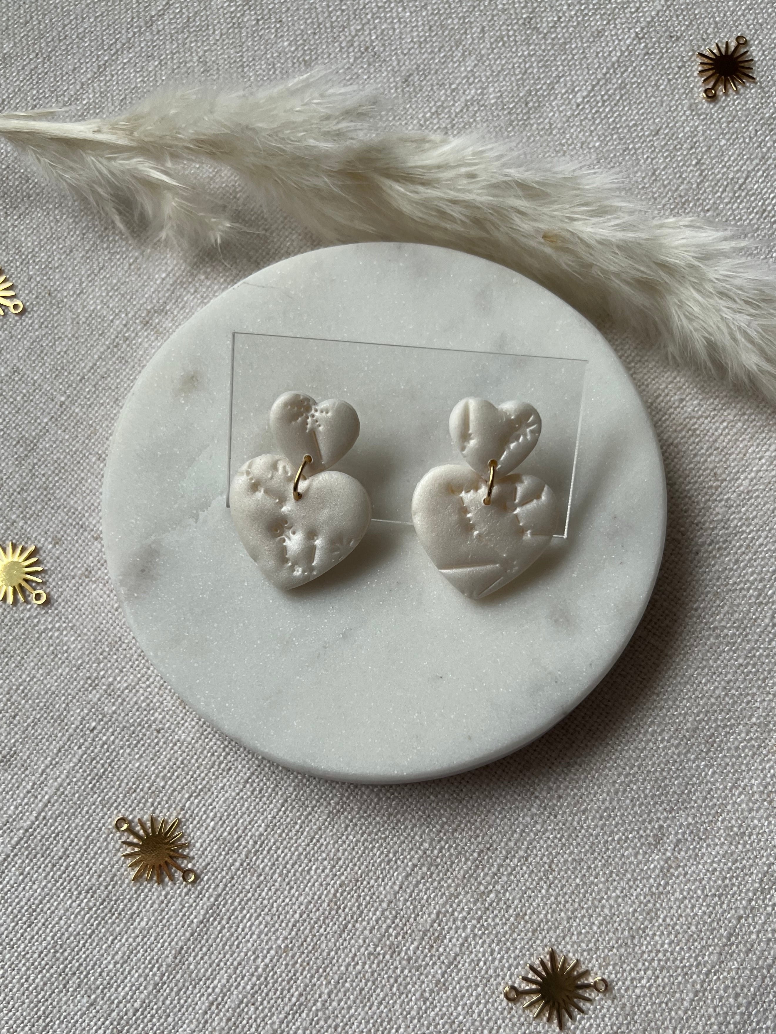 Pearl Heart Earrings