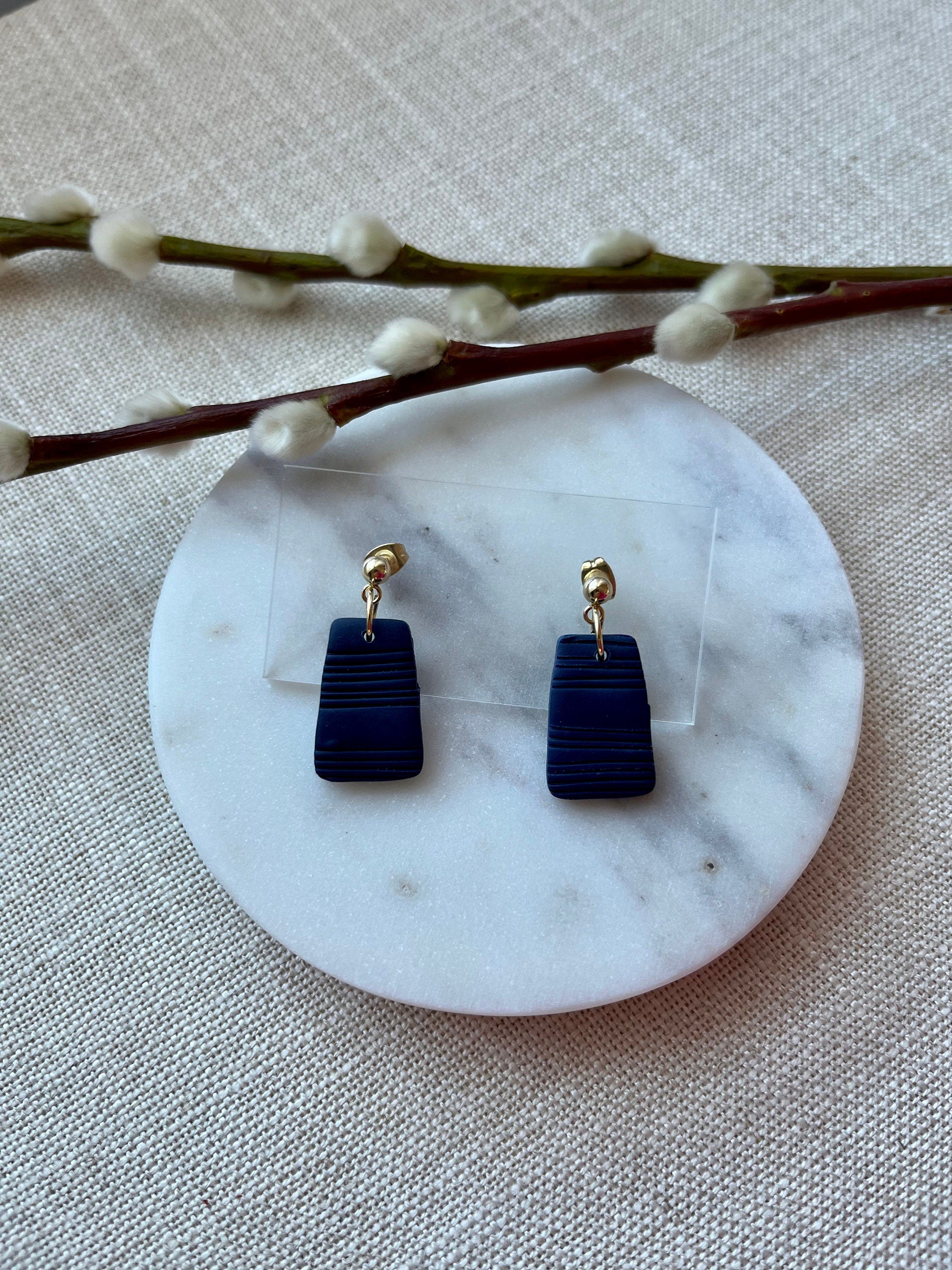 Textured Earrings with 18K Gold Plated Studs