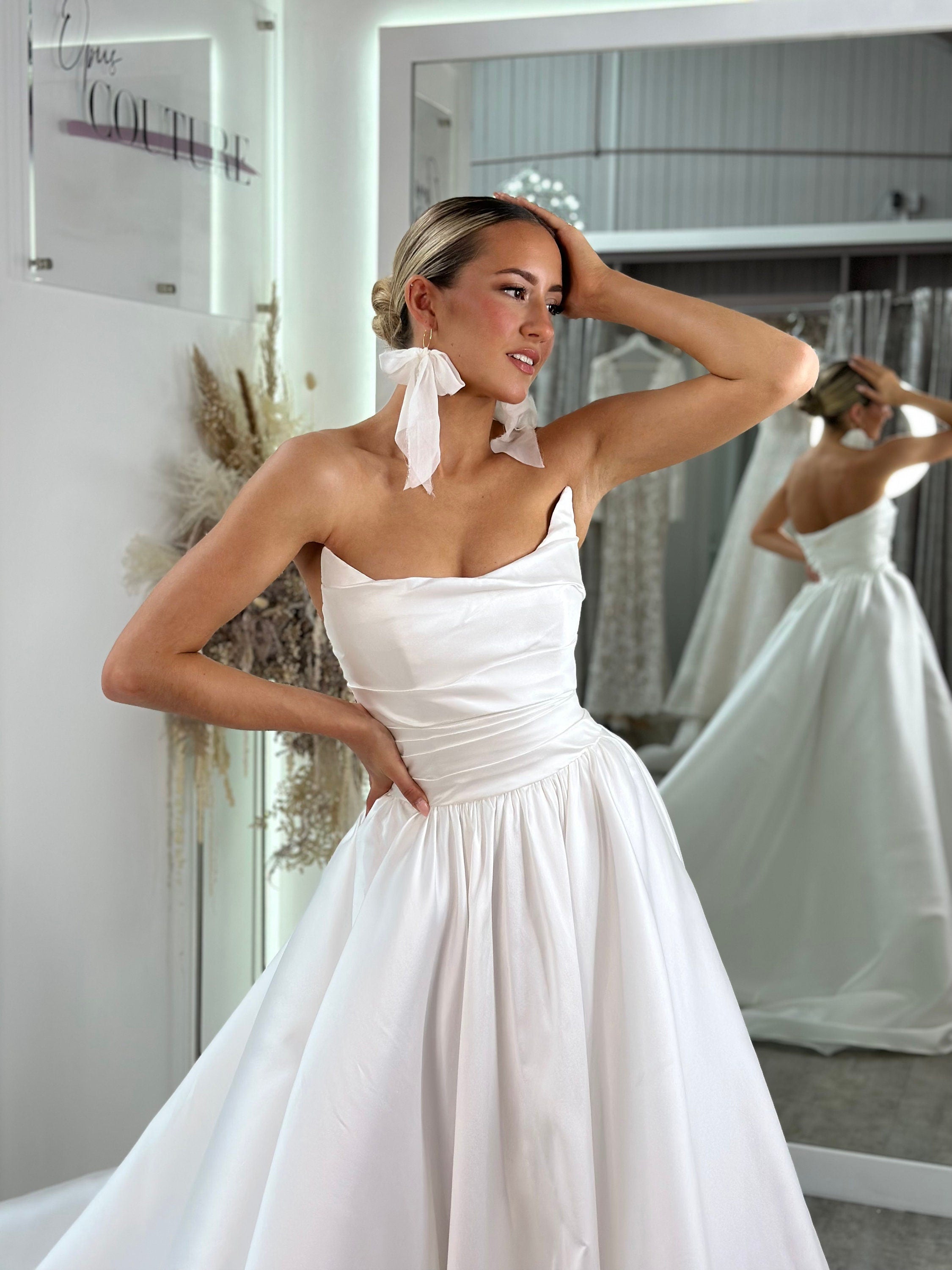 Handmade Chiffon Bow Earrings on 18K Gold Plated Hoops - Limited Edition