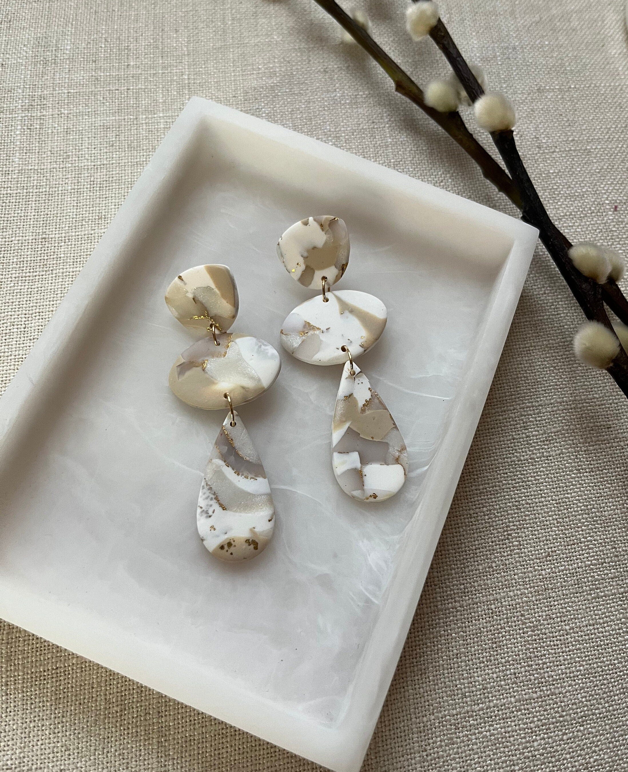 Marbled Pebble Earrings
