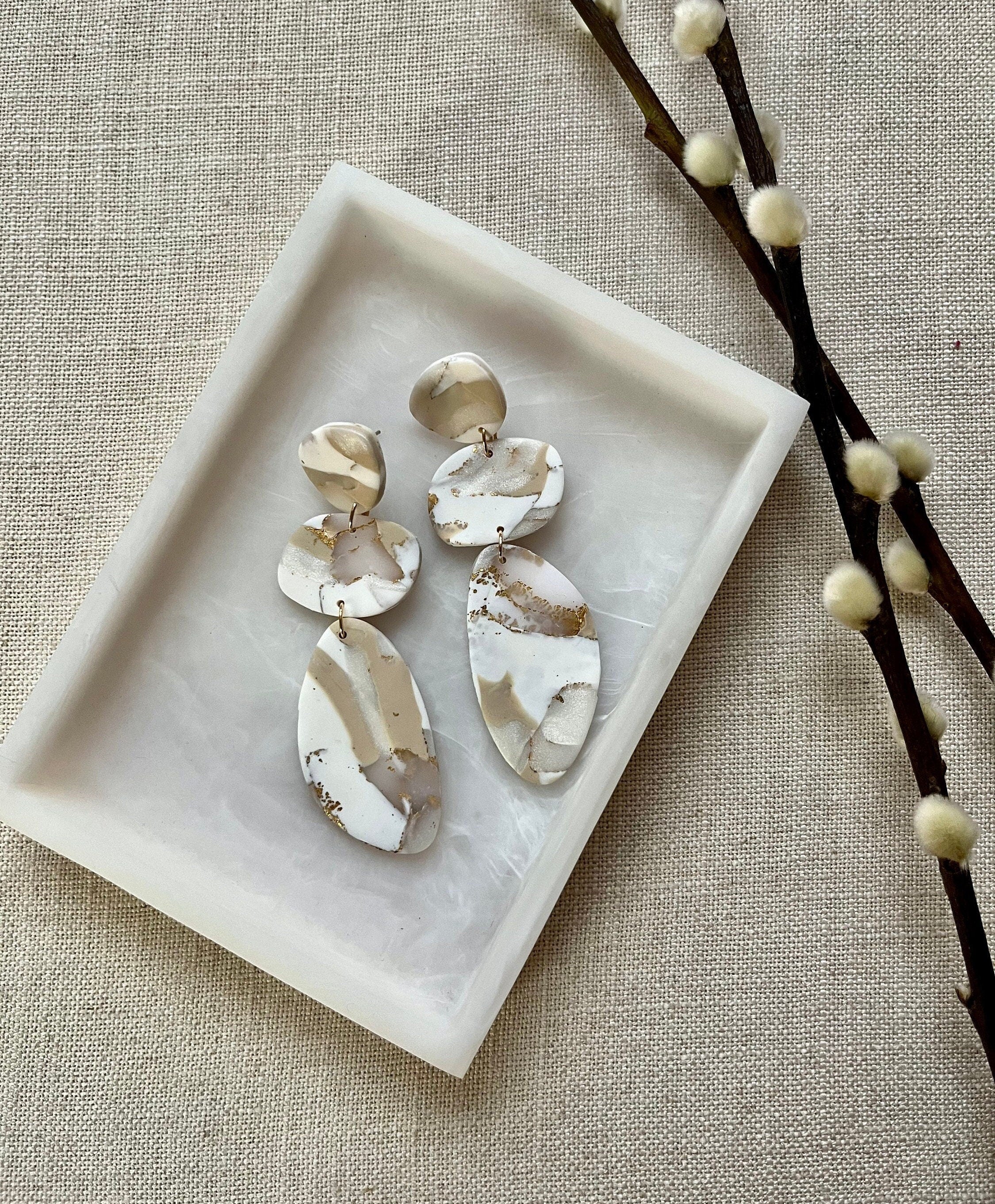 Marbled Pebble Earrings