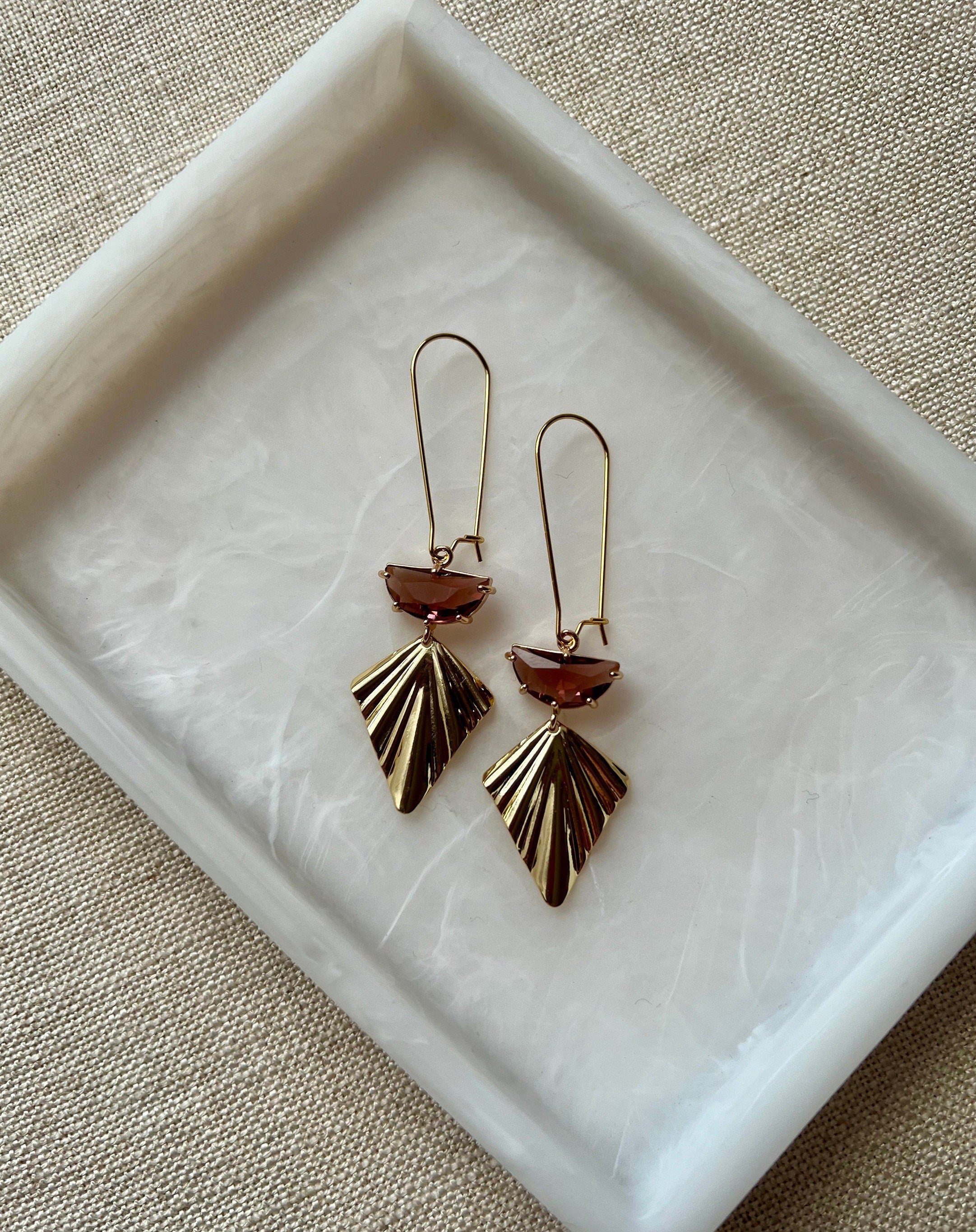 Vintage Inspired 18K Gold Plated Fans