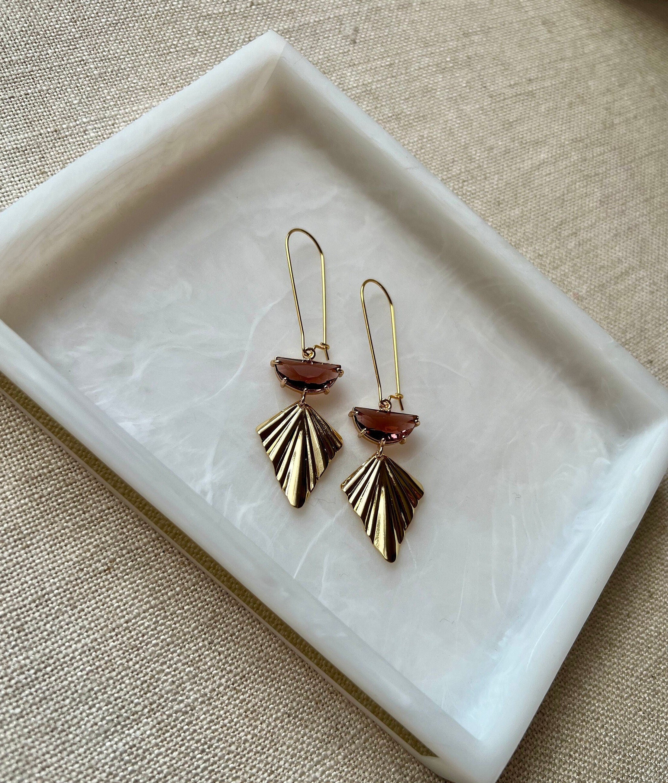 Vintage Inspired 18K Gold Plated Fans