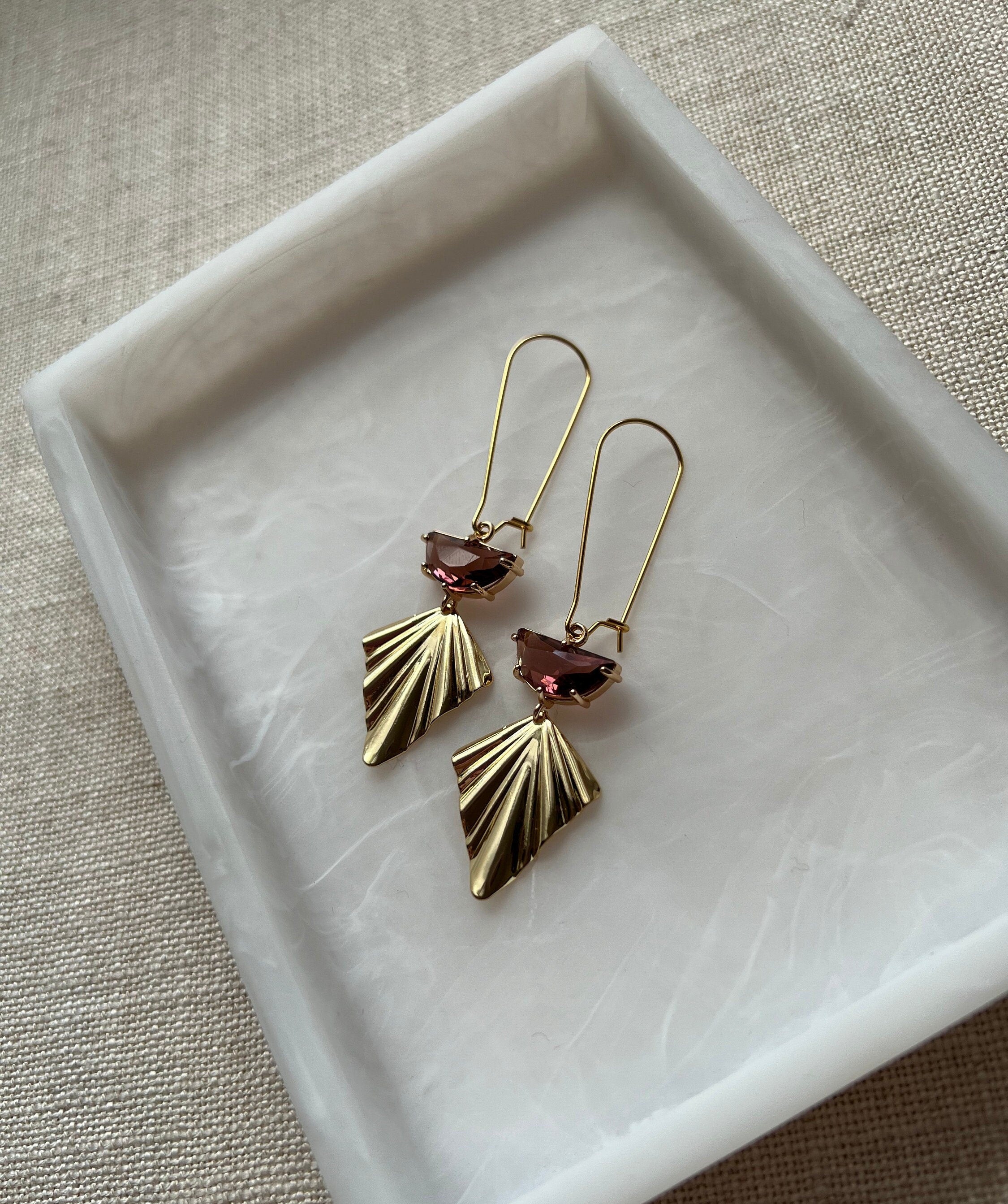Vintage Inspired 18K Gold Plated Fans