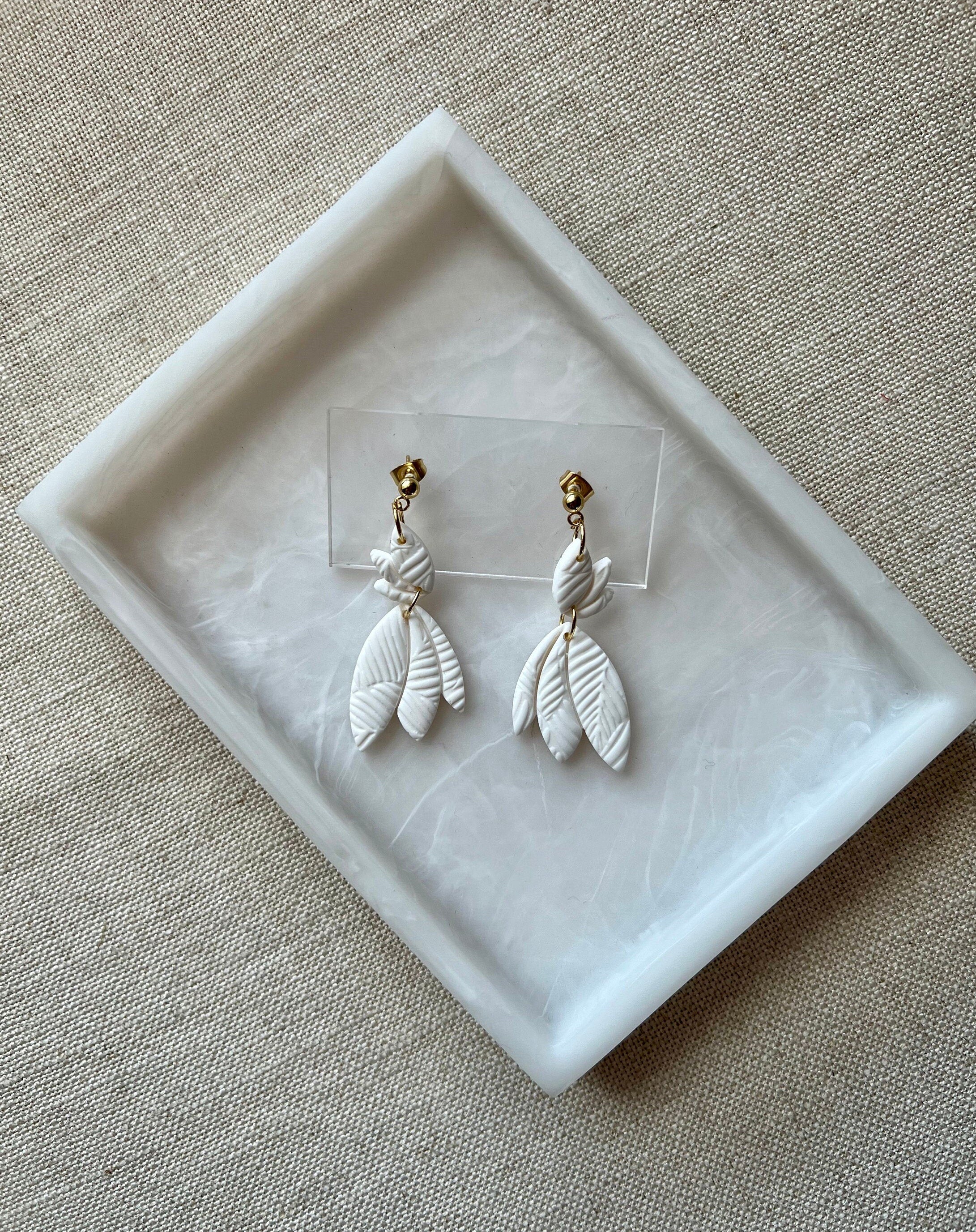 Snowdrop Earrings with 18K Gold Plated Studs